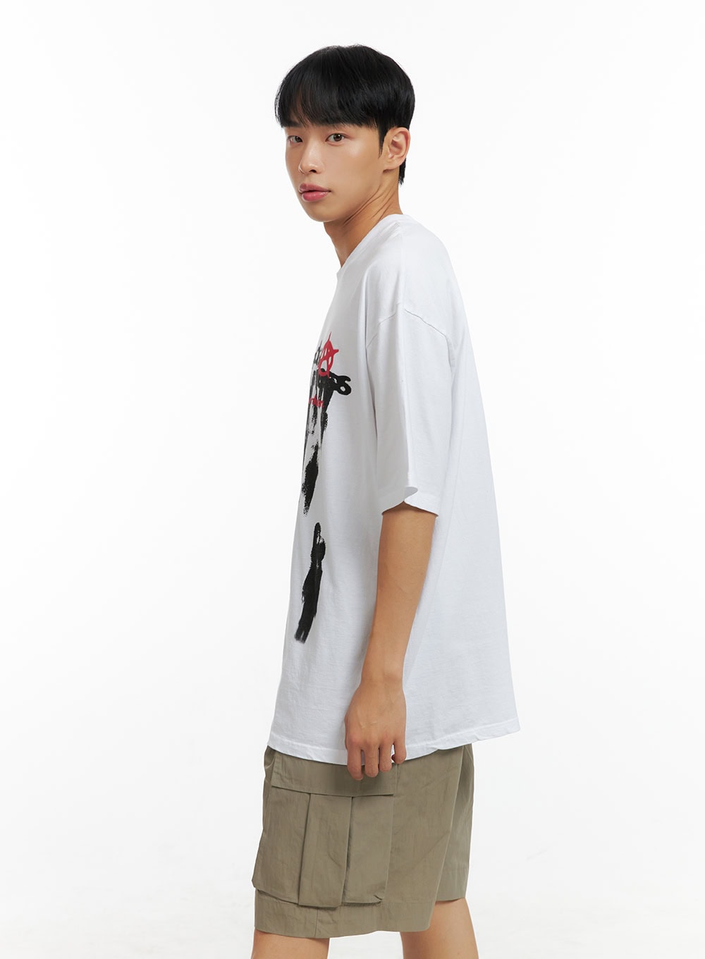 Men's Oversize Graphic Cotton T-Shirt CL429
