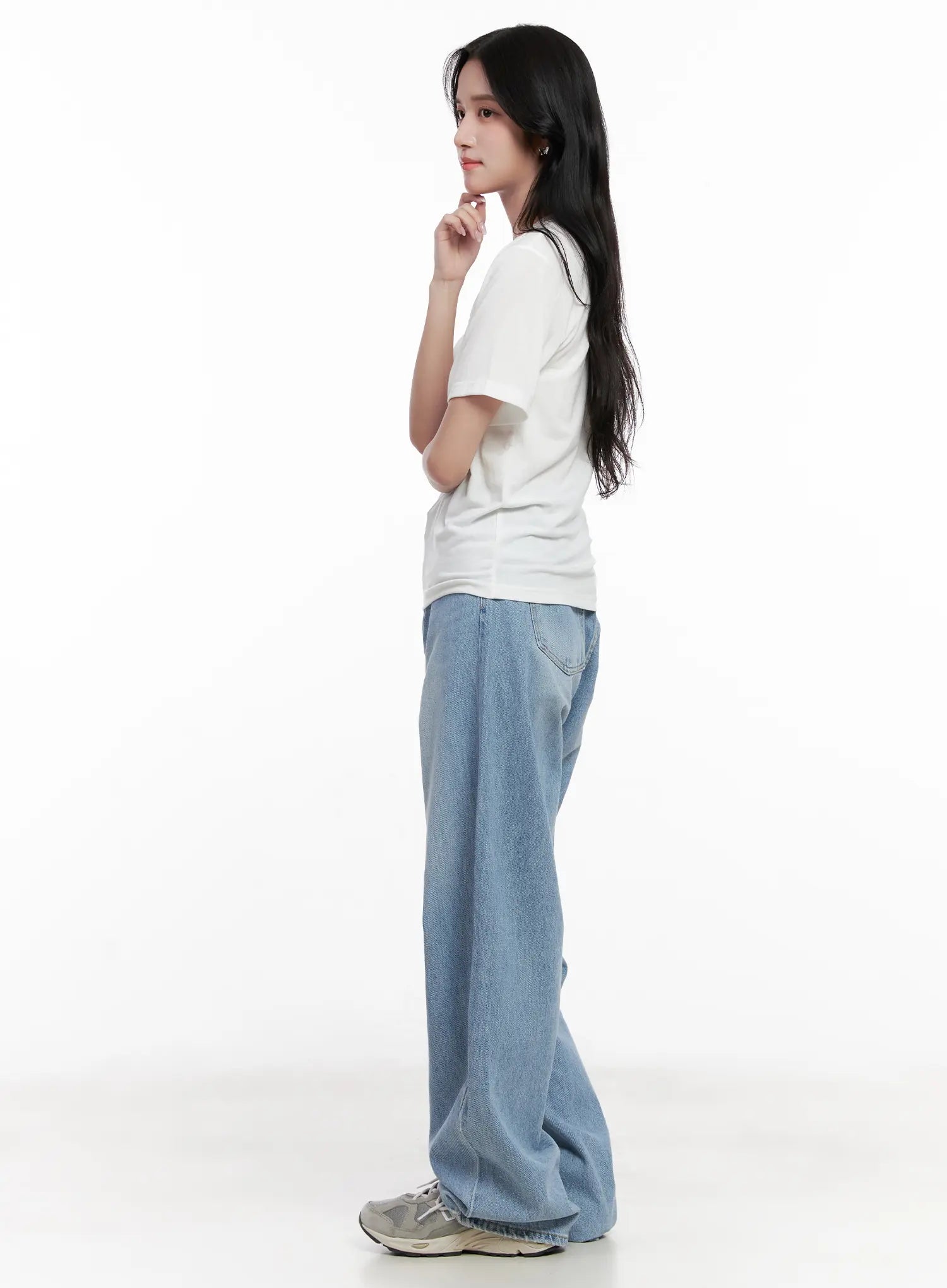 Classic Round-Neck Stretch Top CL515