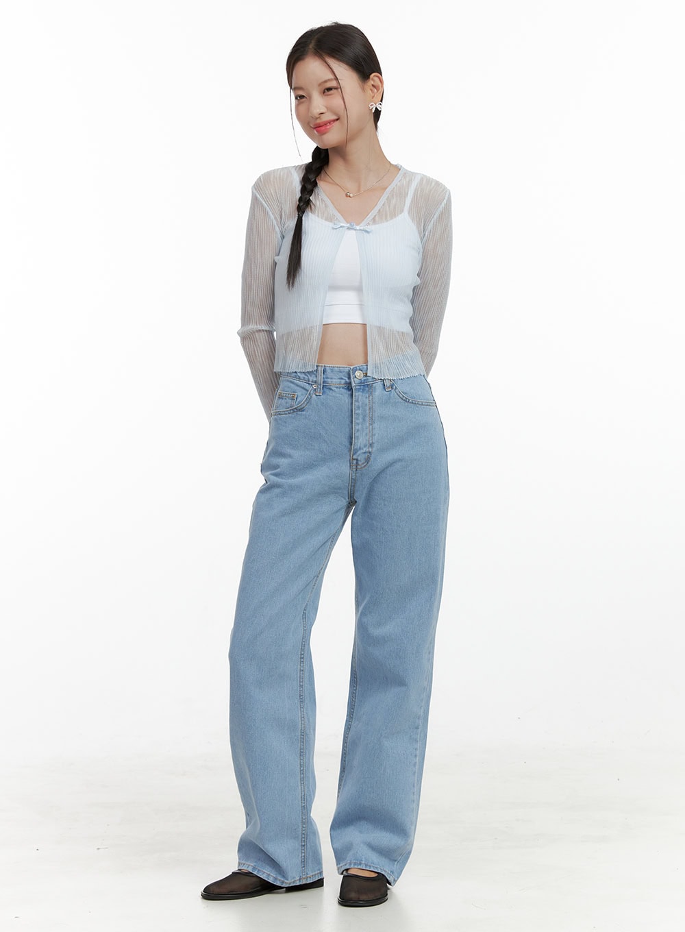 Light Straight Leg Jeans OL411