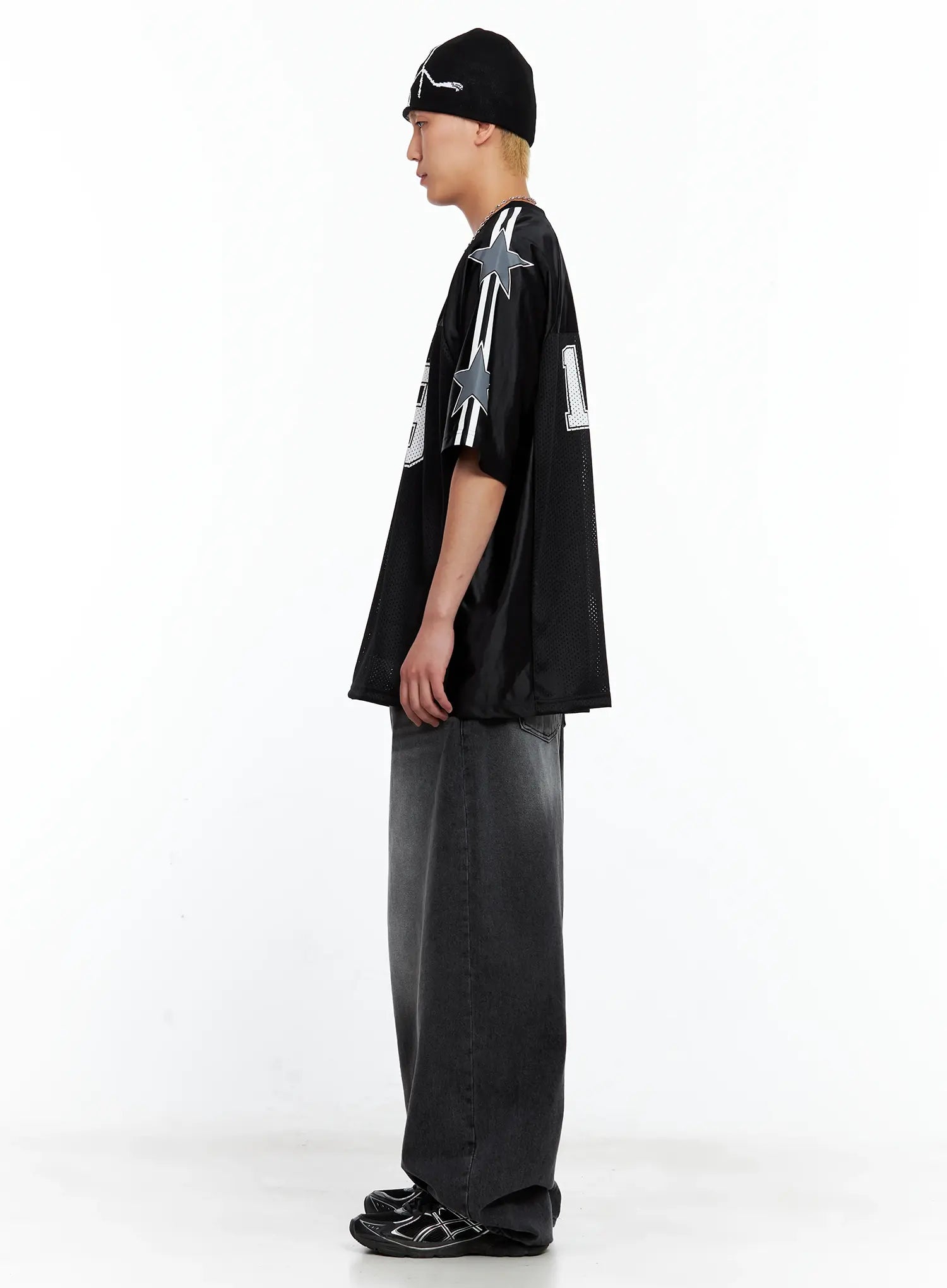 Men's Wide Balloon-Fit Denim Jeans IL514