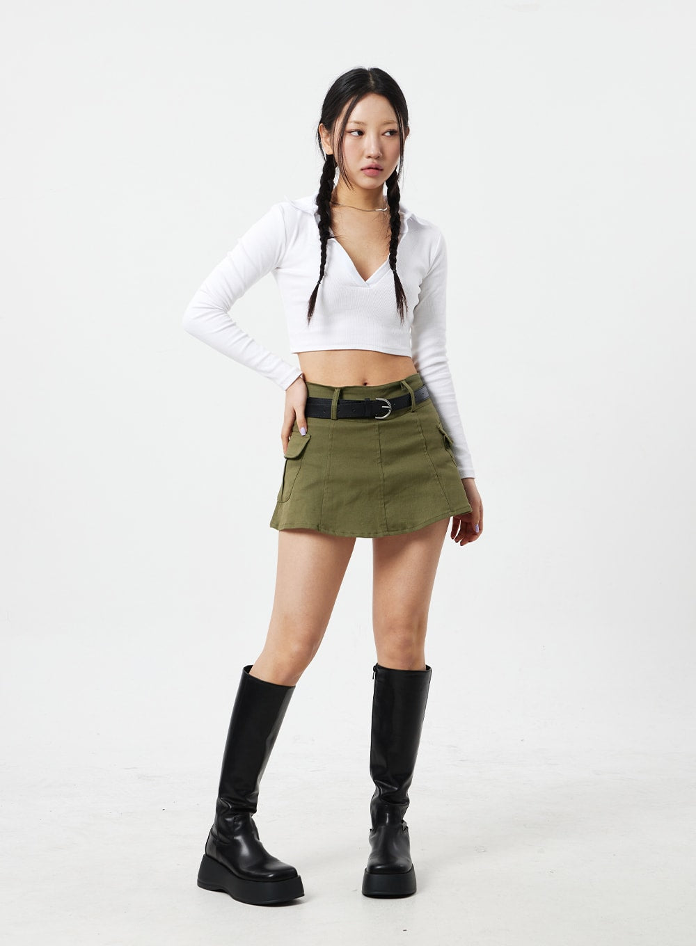 V-Neck Cropped Top CM327