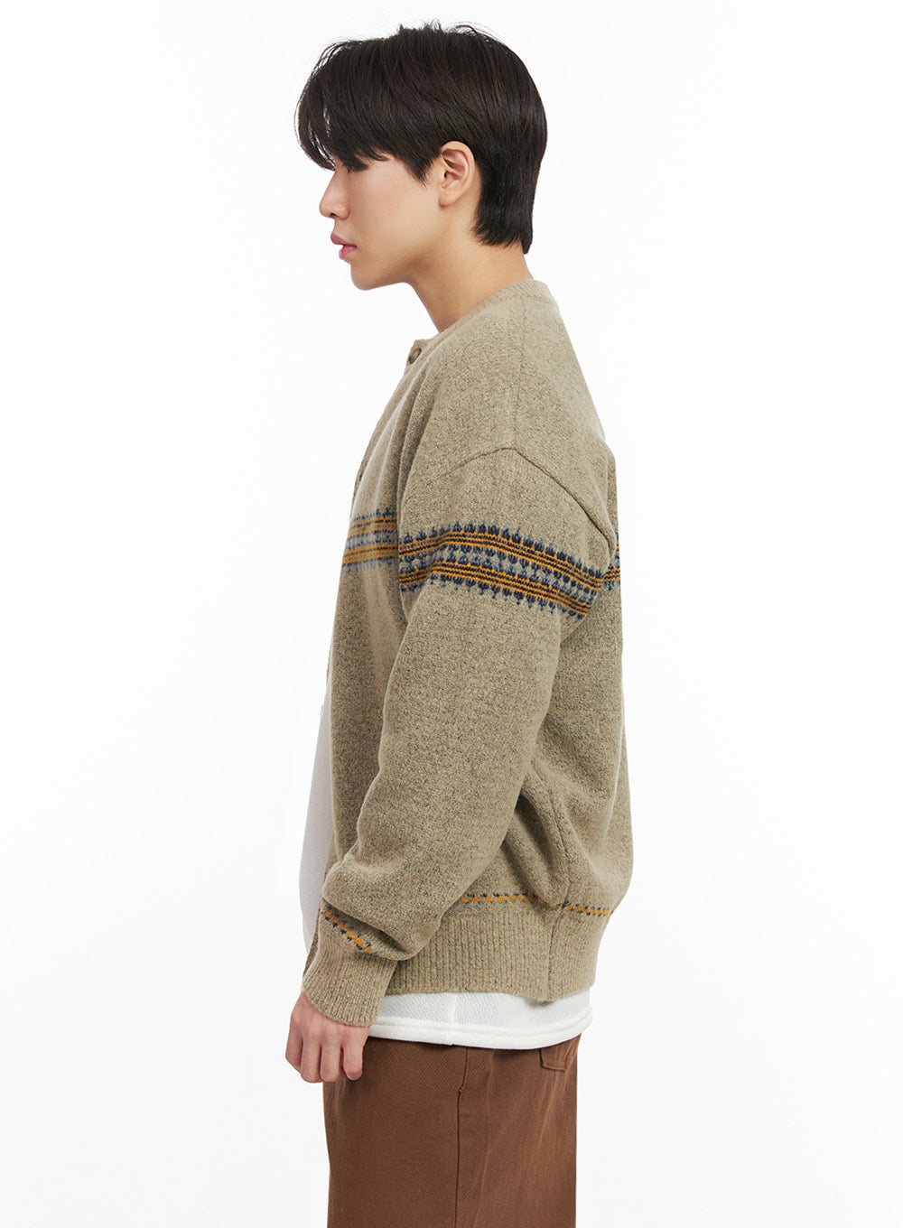 Men's Nordic Loose-Fit Cardigan IJ517