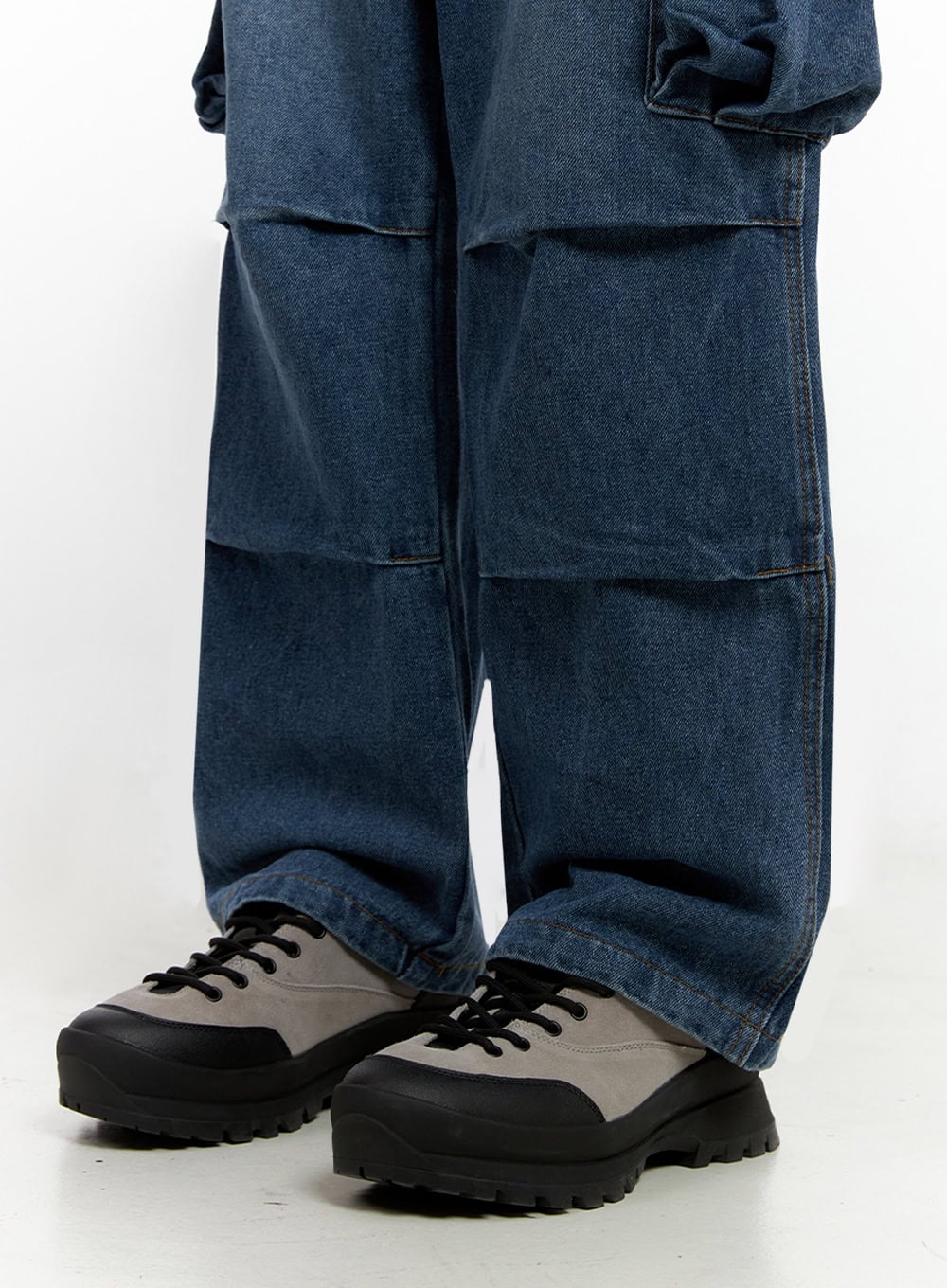 Men's Cargo Pocket Wide Leg Jeans IN401