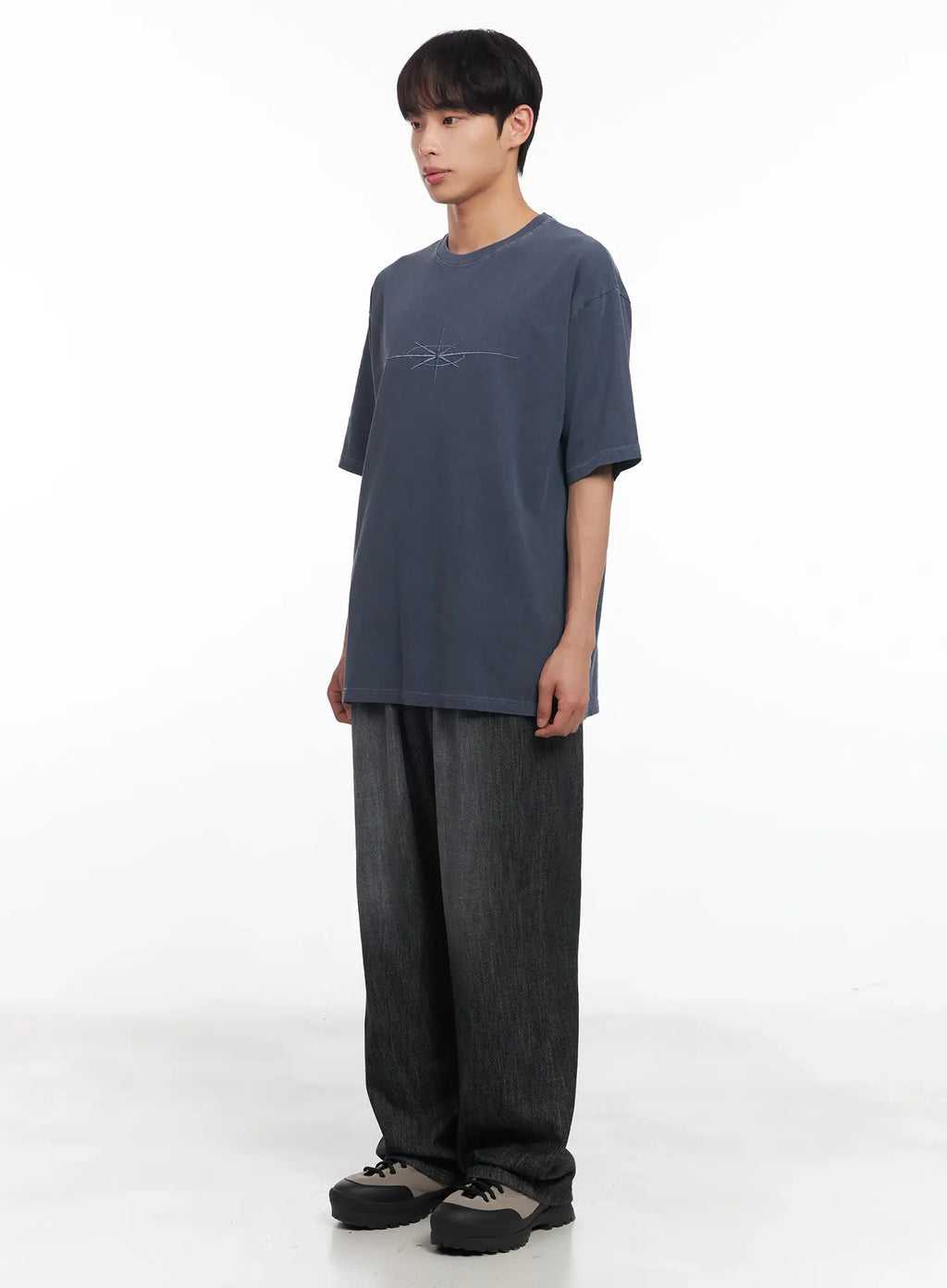 Men's Adjustable Linen Denim Pants (Black) IU518