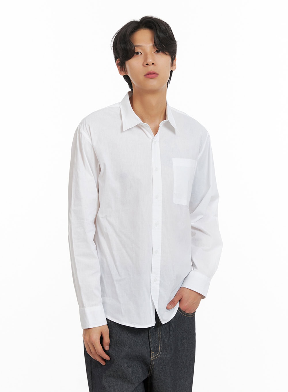 Men's Classic Cotton Buttoned Shirt IY424