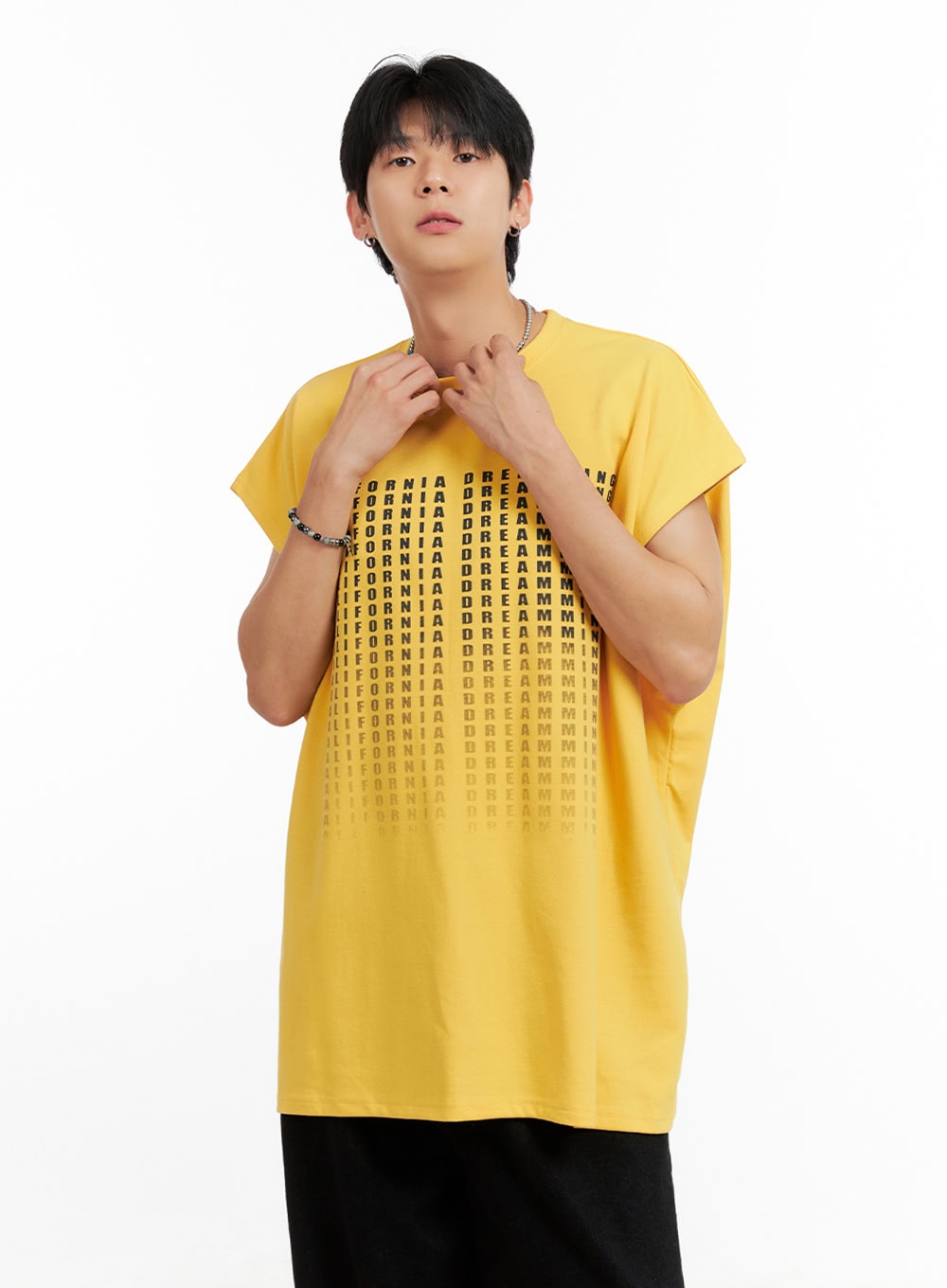 Men's Cotton Sleeveless Oversize T-Shirt IG402