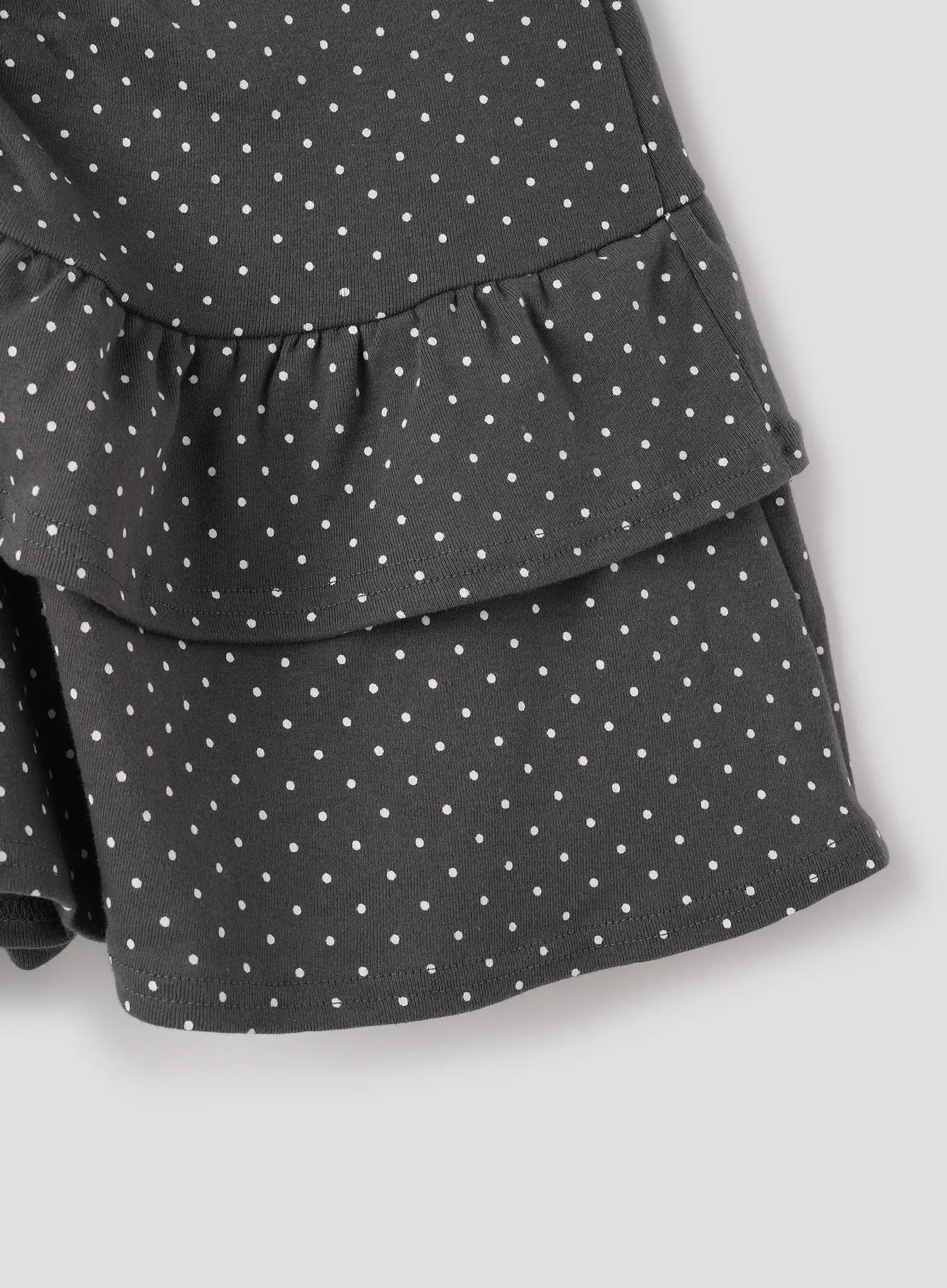 Polka Dot Ruffle Mini Skirt IU526