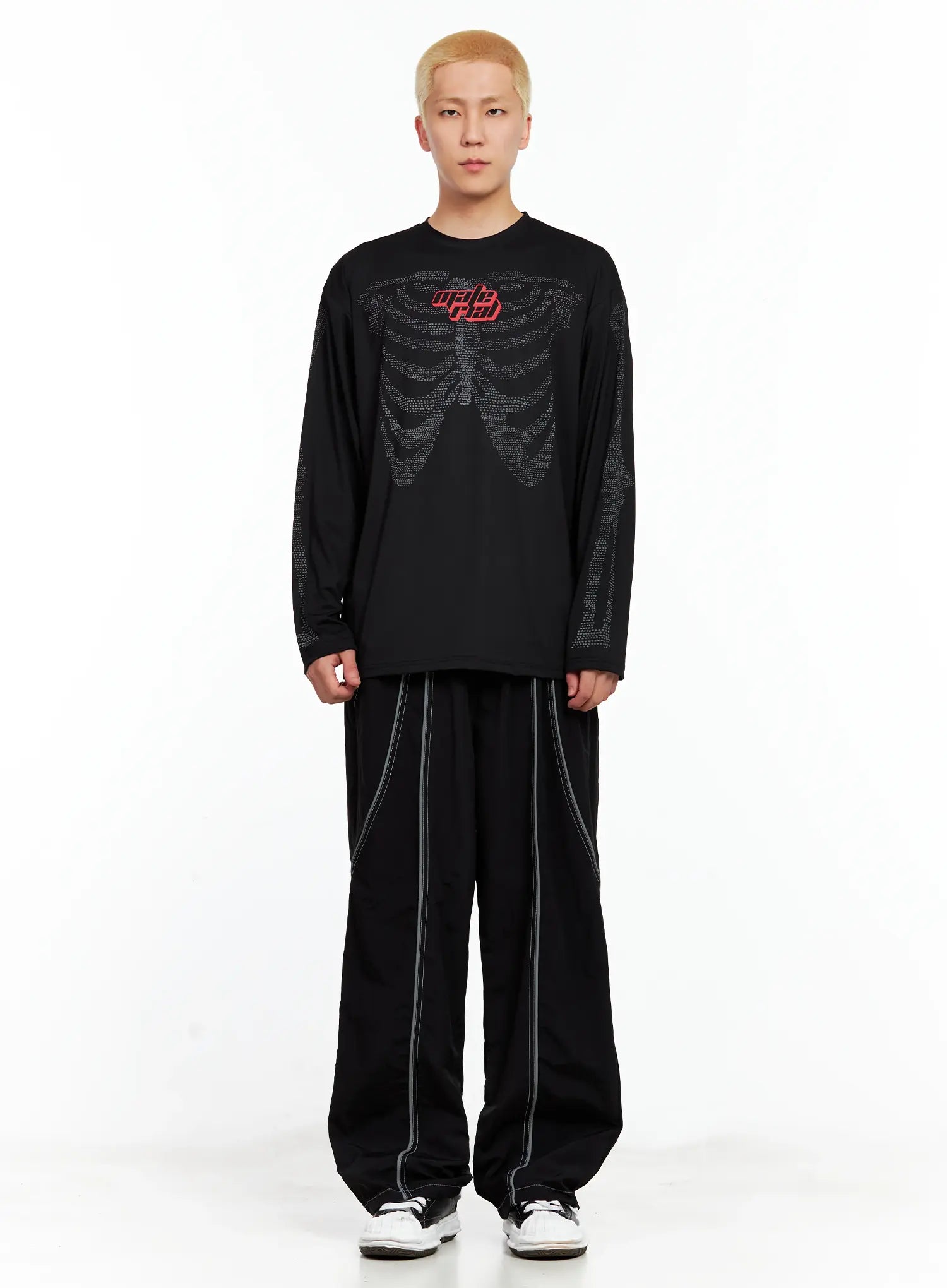 Men's Graphic Skull Long-Sleeve Tee IL511