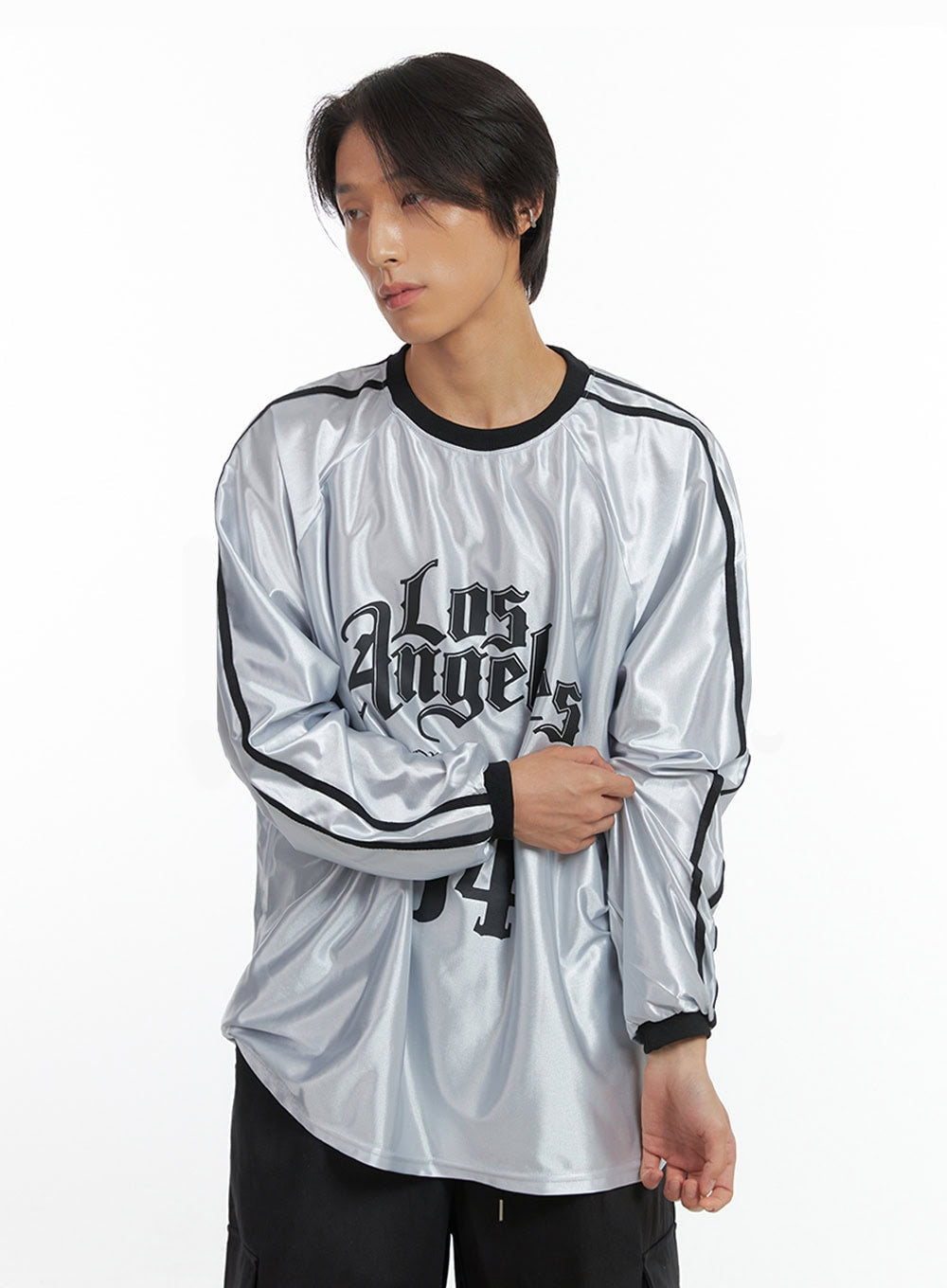 Men's Graphic Jersey Long Sleeve T-Shirt IO402
