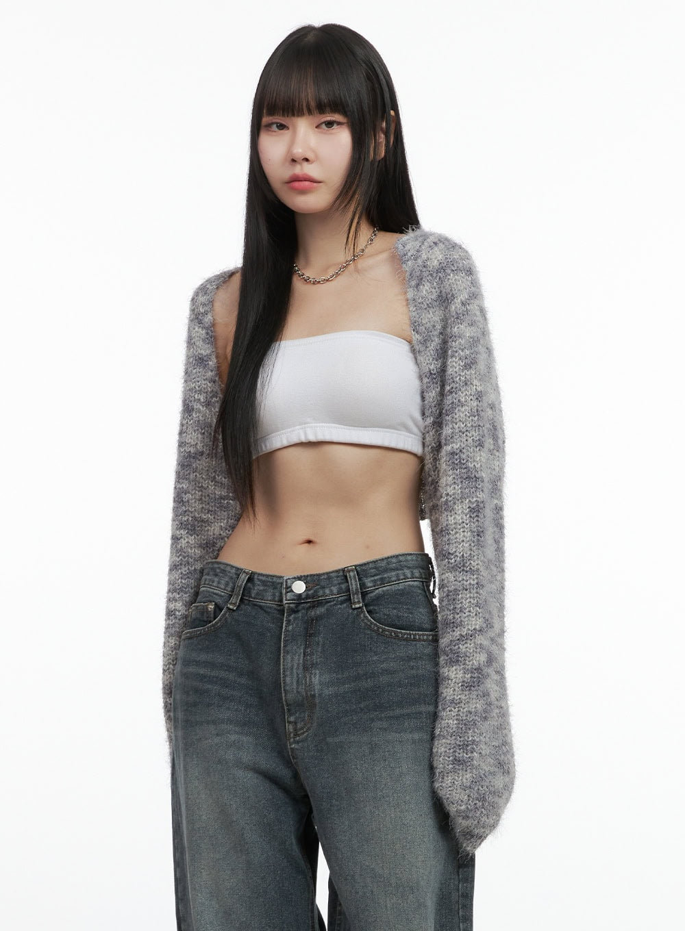 Fuzy Soft Bolero Cardigan OO401