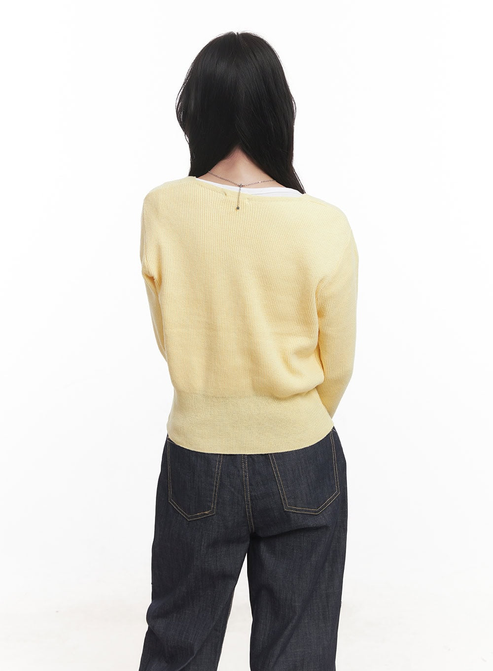 V-Neck Cropped Cardigan CA510