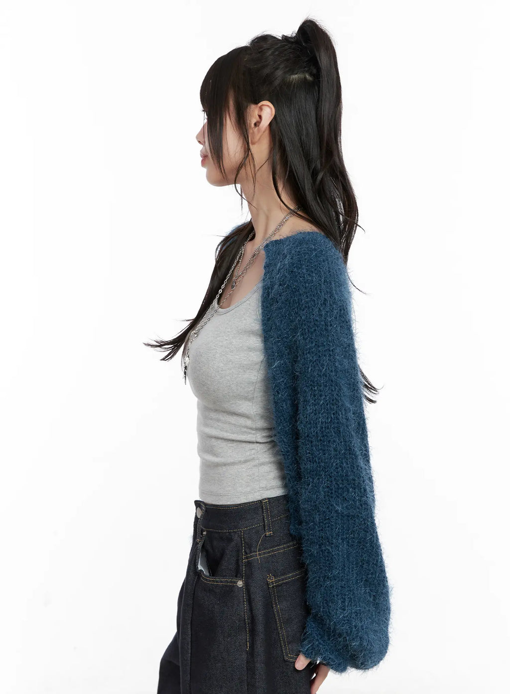 Fluffy Bolero Knit Cardigan CG518
