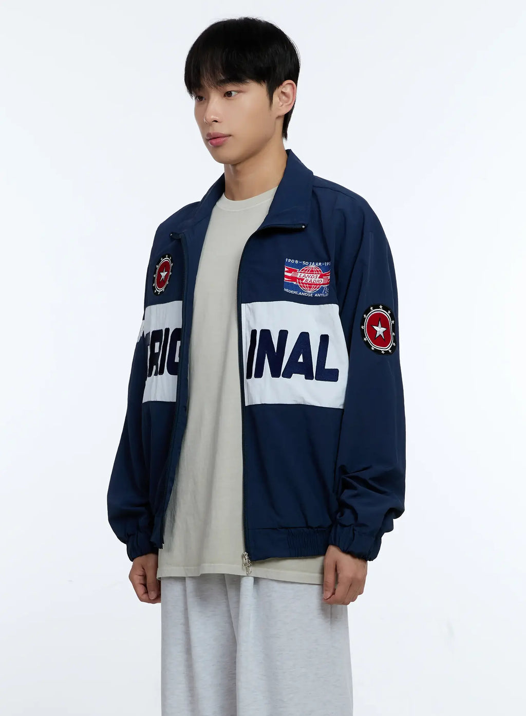 Men's Original Graphic Windbreaker Jacket IG515