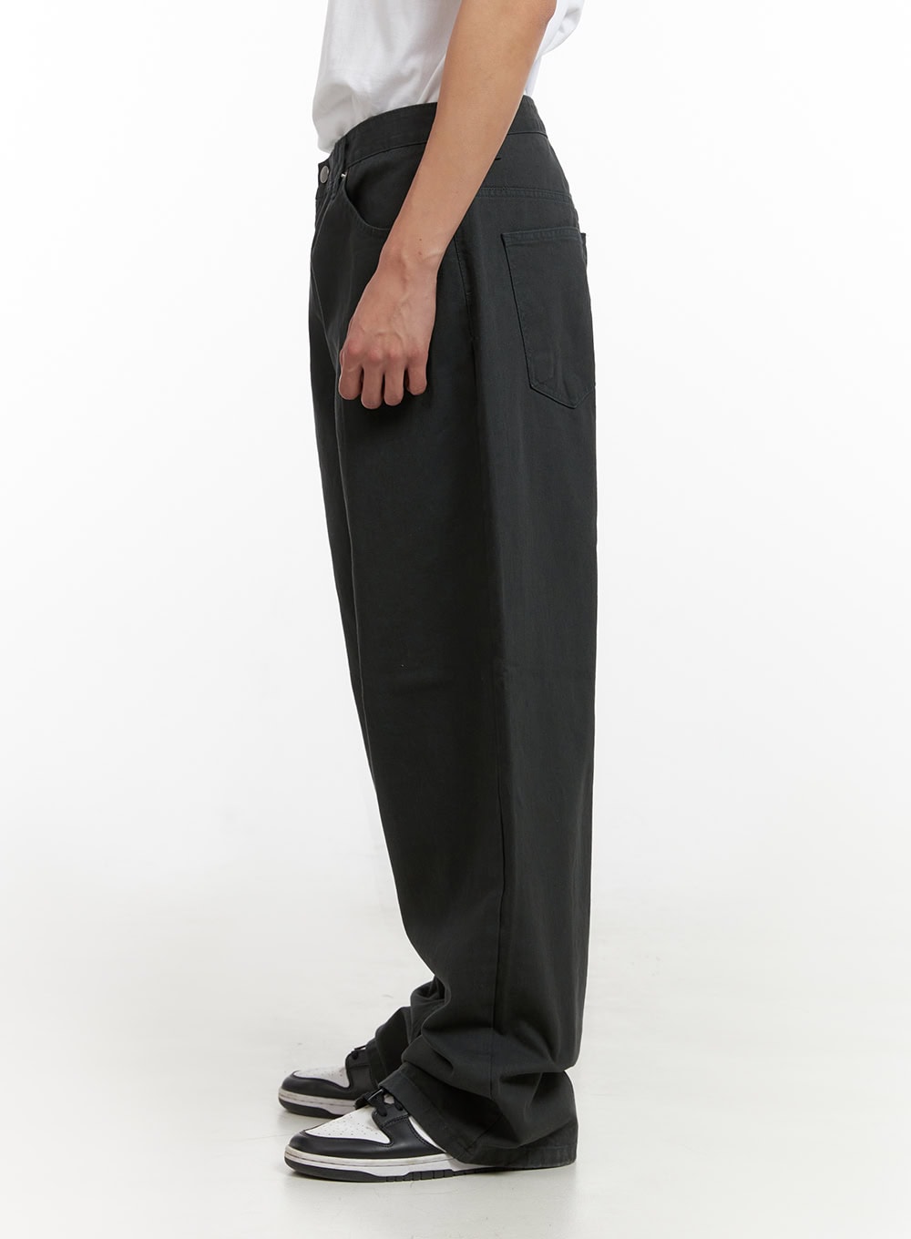 Men's Solid Cotton Baggy Pants IL404
