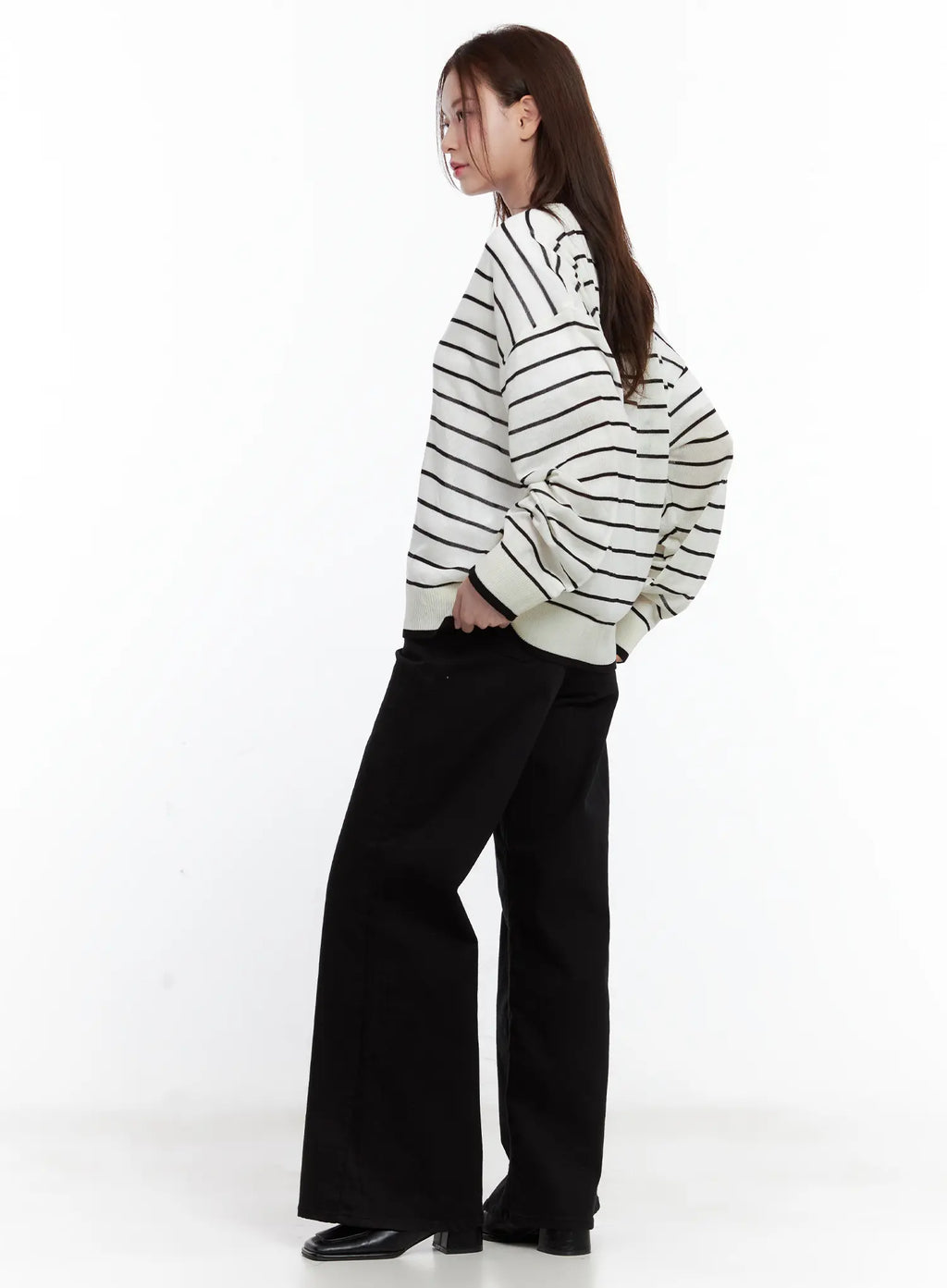 Oversized Striped Cardigan CL502
