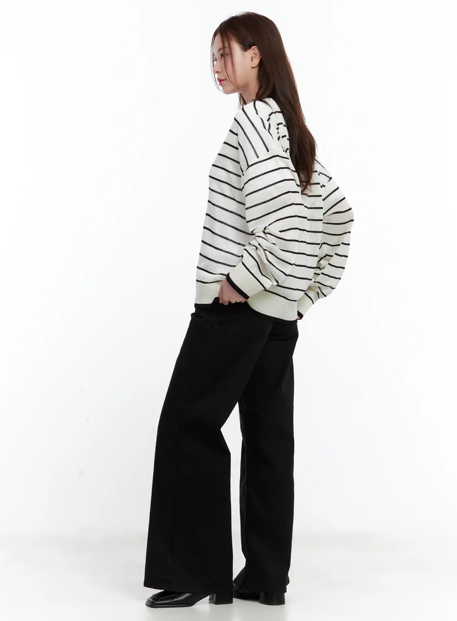 Oversized Striped Cardigan CL502