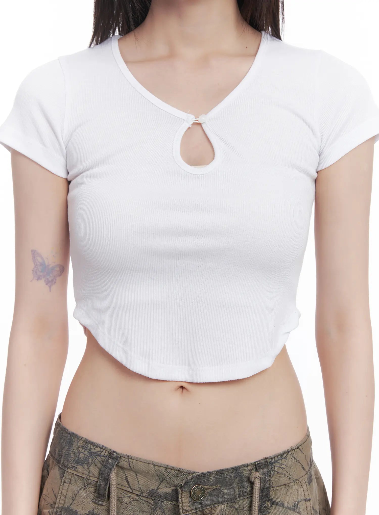 Cut-Out Crop Tee CU520