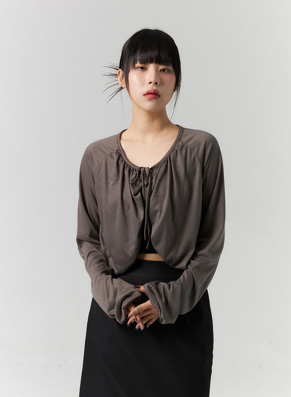 Ribbon Tie Bolero Cardigan CS318