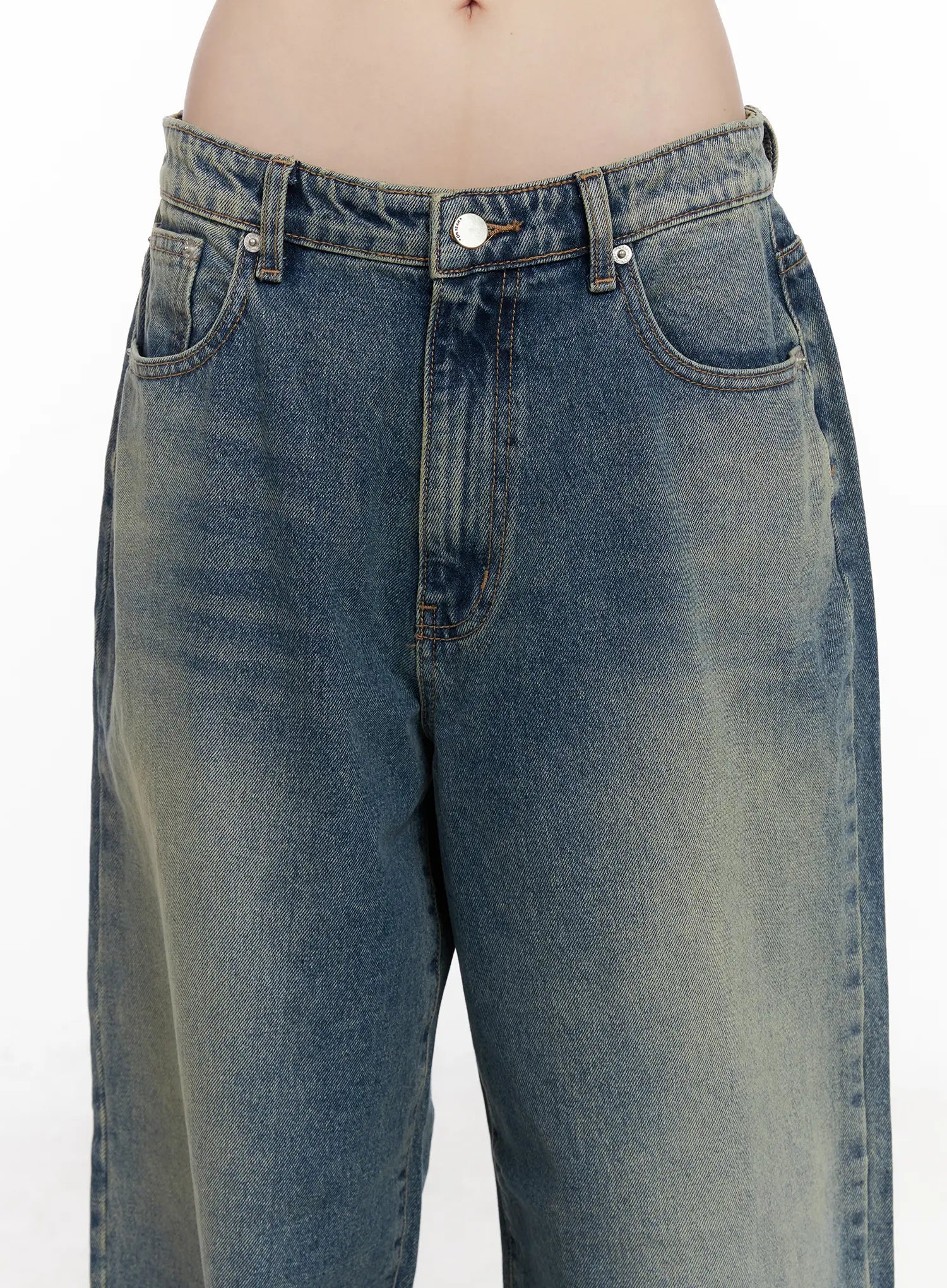 Leila Vintage Washed Baggy Jeans CG518