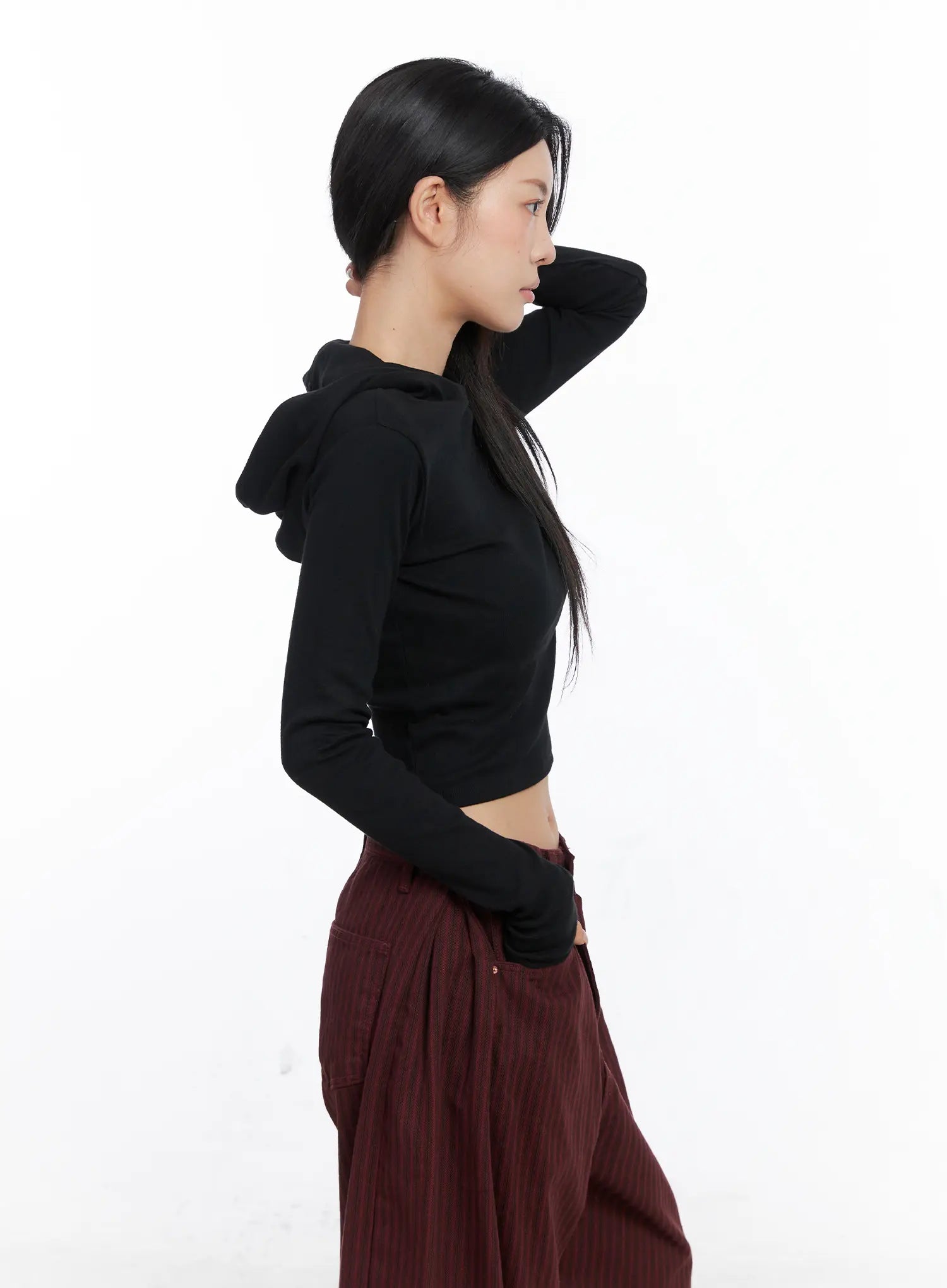Classic Slim Fit Crop Hoodie CO507