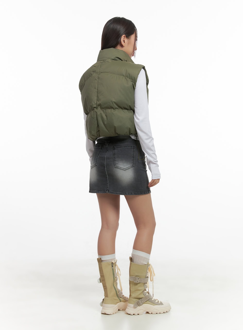 White Washed Denim Mini Skirt CO404