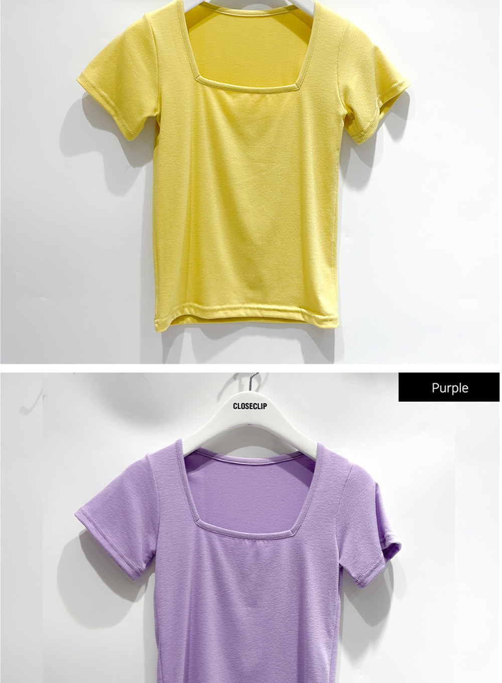 Square Neck Short Sleeve T Shirt F26