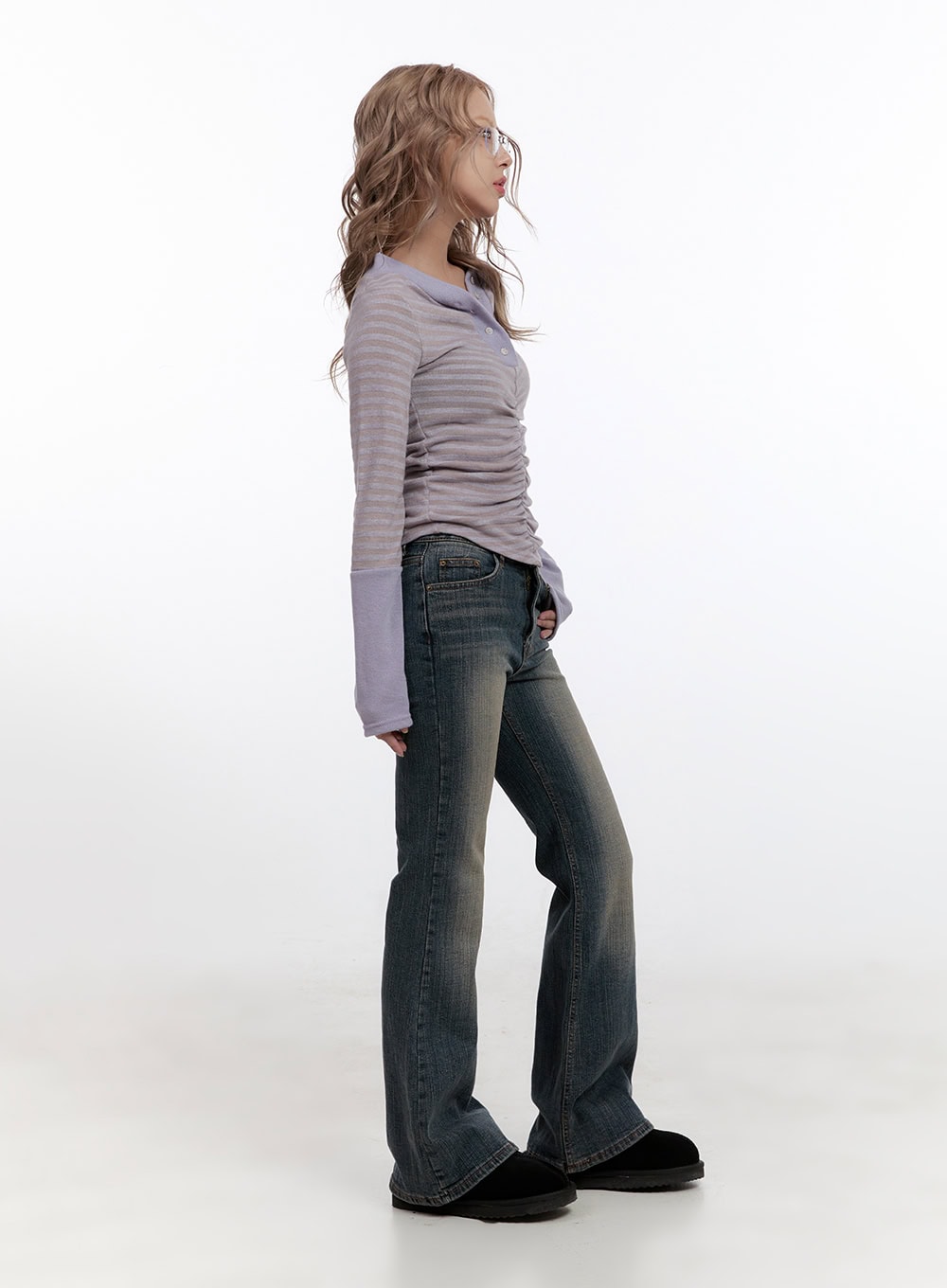 Nadine Cotton Slim Fit Flared Jeans CN425