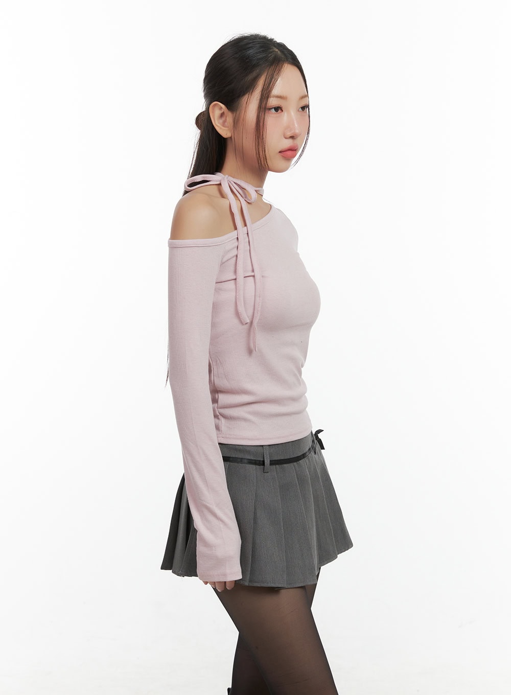 Ribbon One Shoulder Top CO417