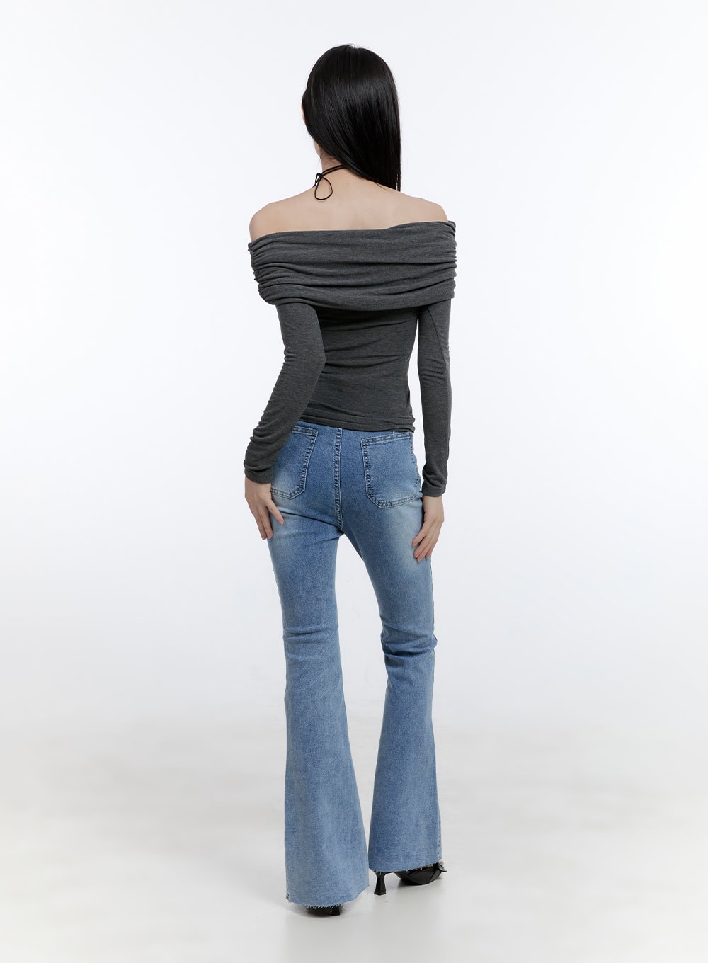 Long Sleeve Off-Shoulder Slim Top CG412