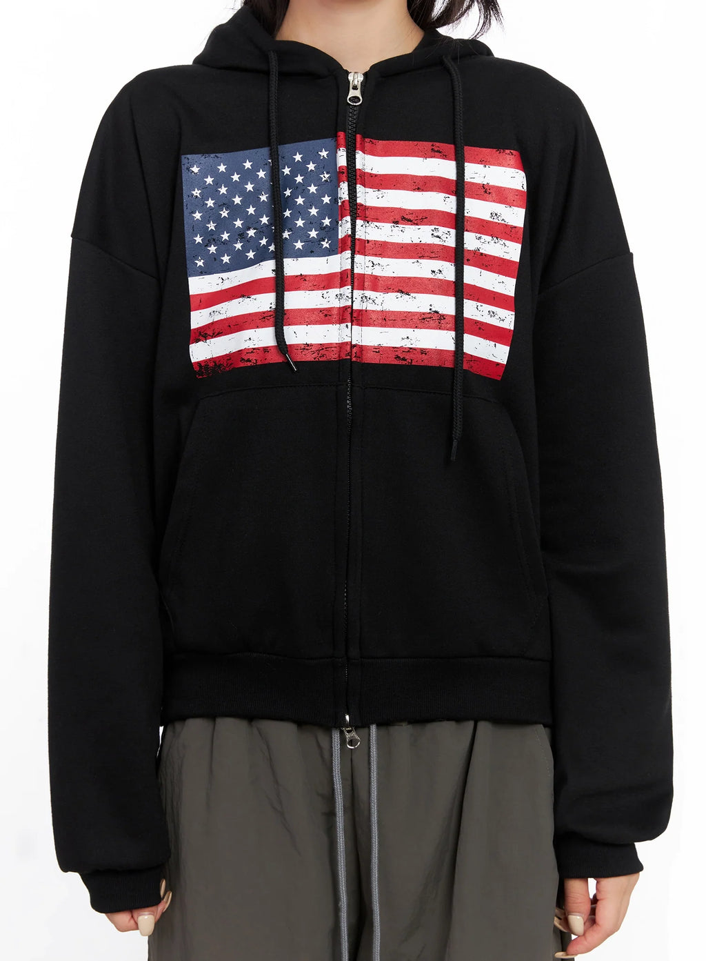 American Flag Zip-Up Hoodie IS515