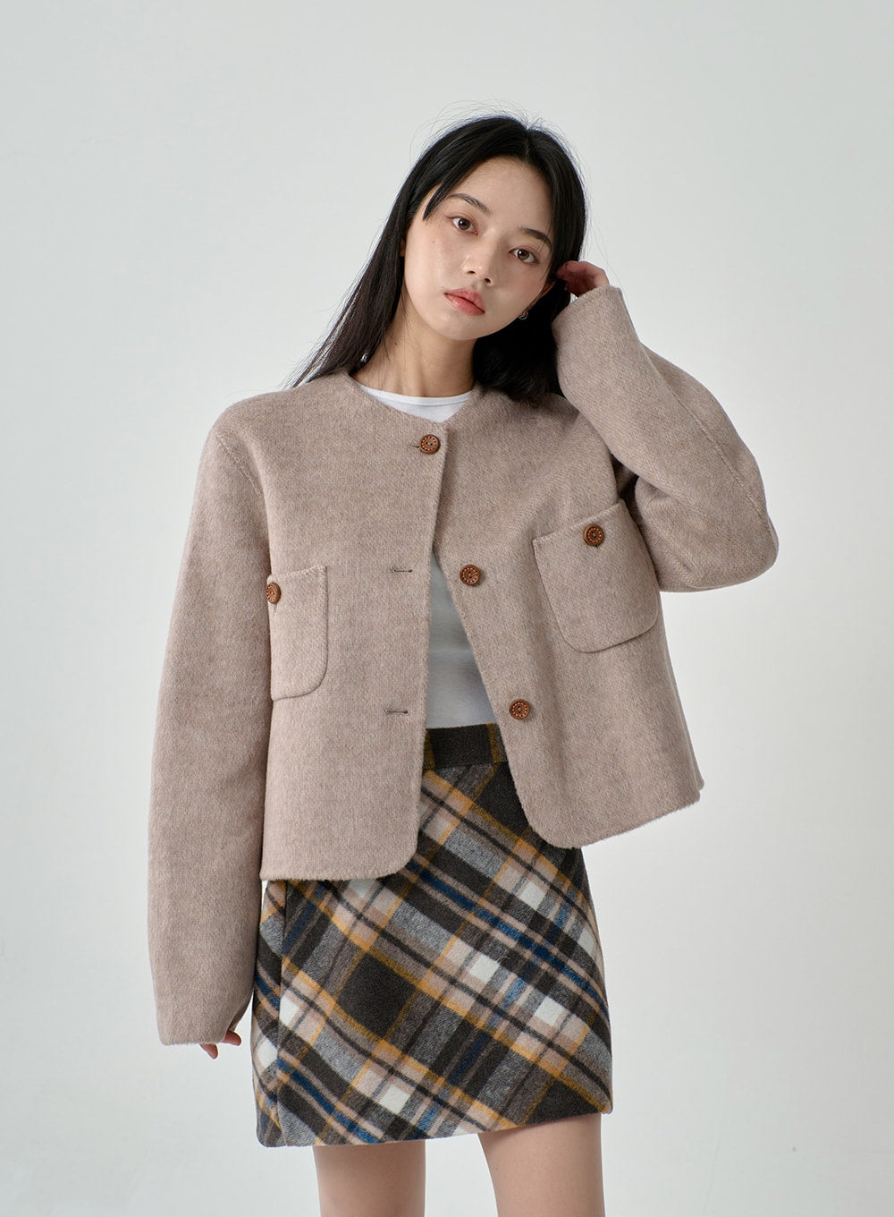 Wooden Button Jacket ON11