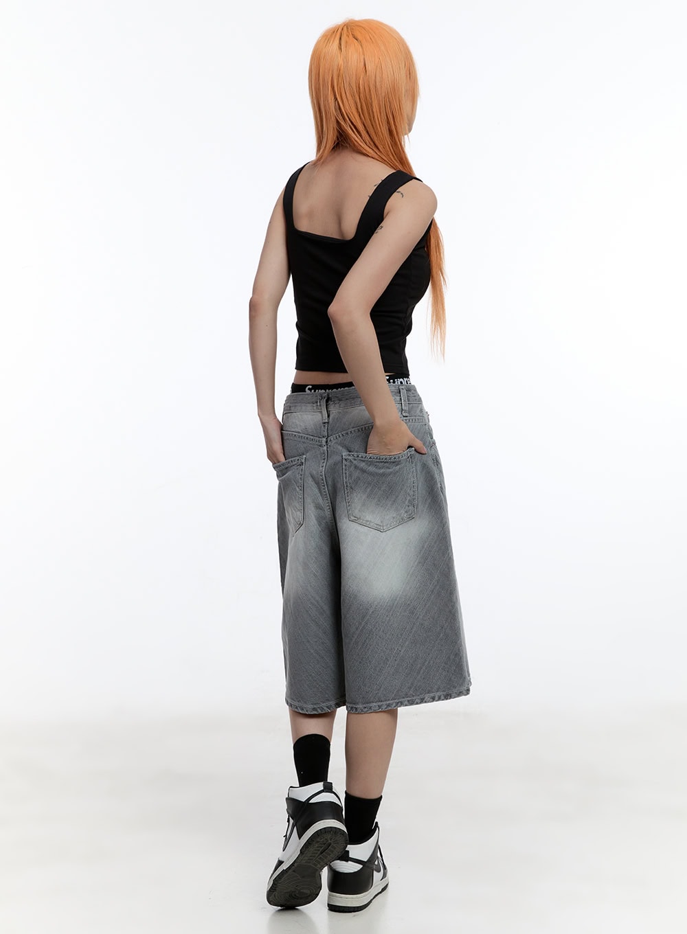 Faded Wide-Leg Jorts CU502