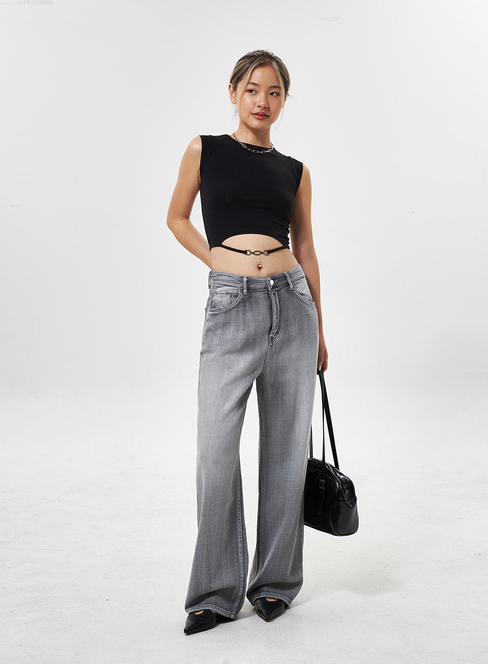 Mid-Rise Wide Leg Jeans CY330