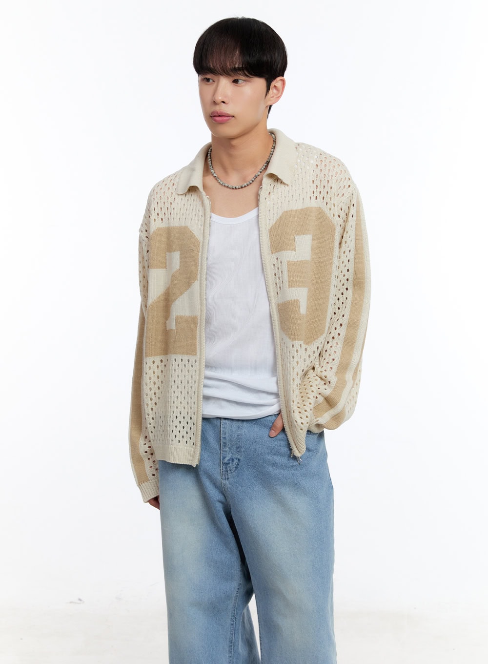 Men's Summer Zip-Up Sweater IY530