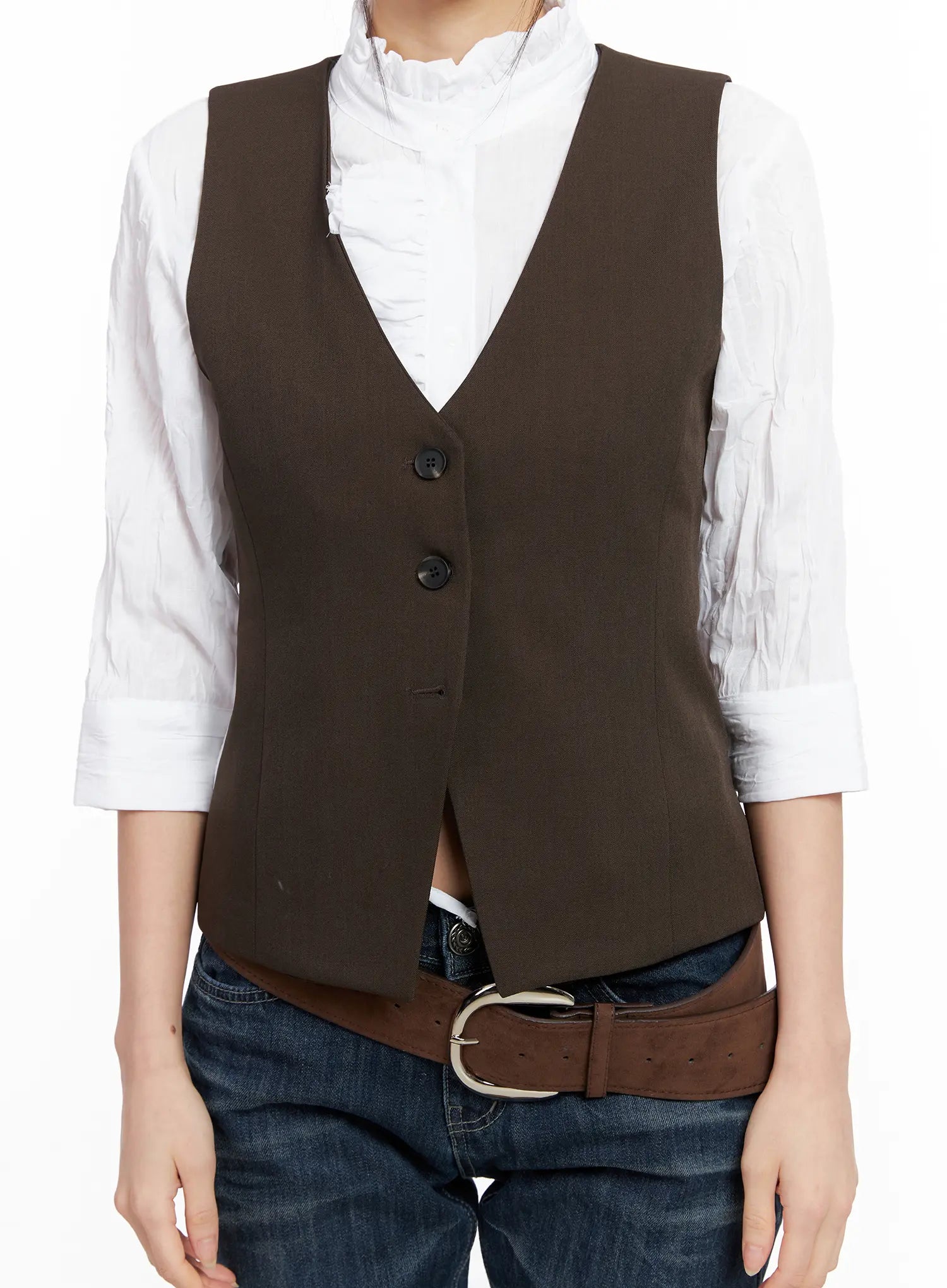 Classic Western Button Vest CC1109