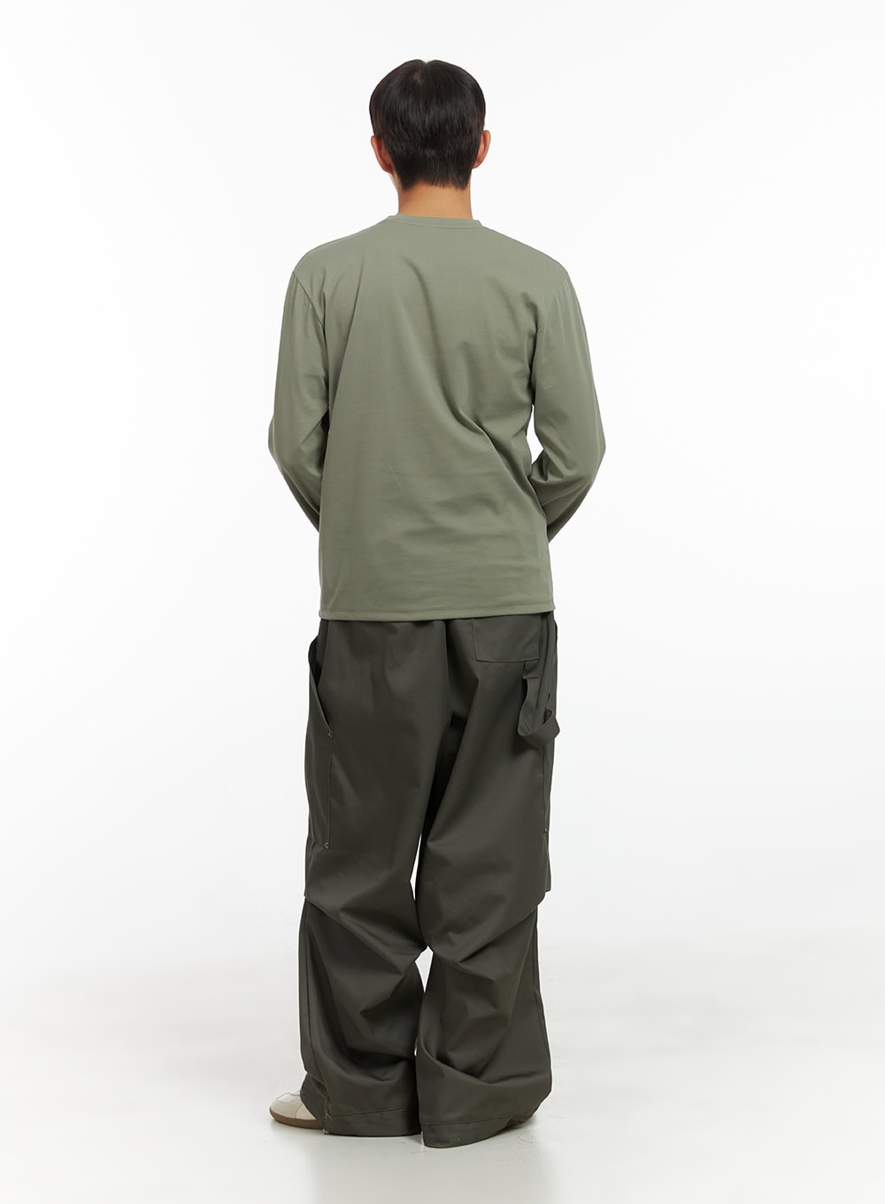 Wide-Fit Pintuck Cotton Pants CO410