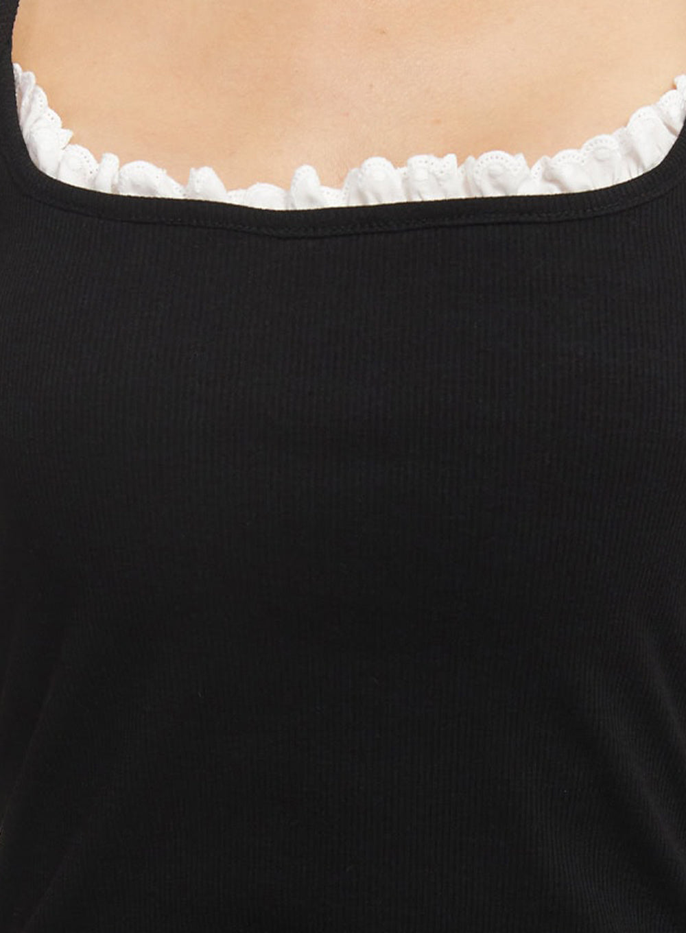 Frill-Trim Square Neck Cami Top IA515