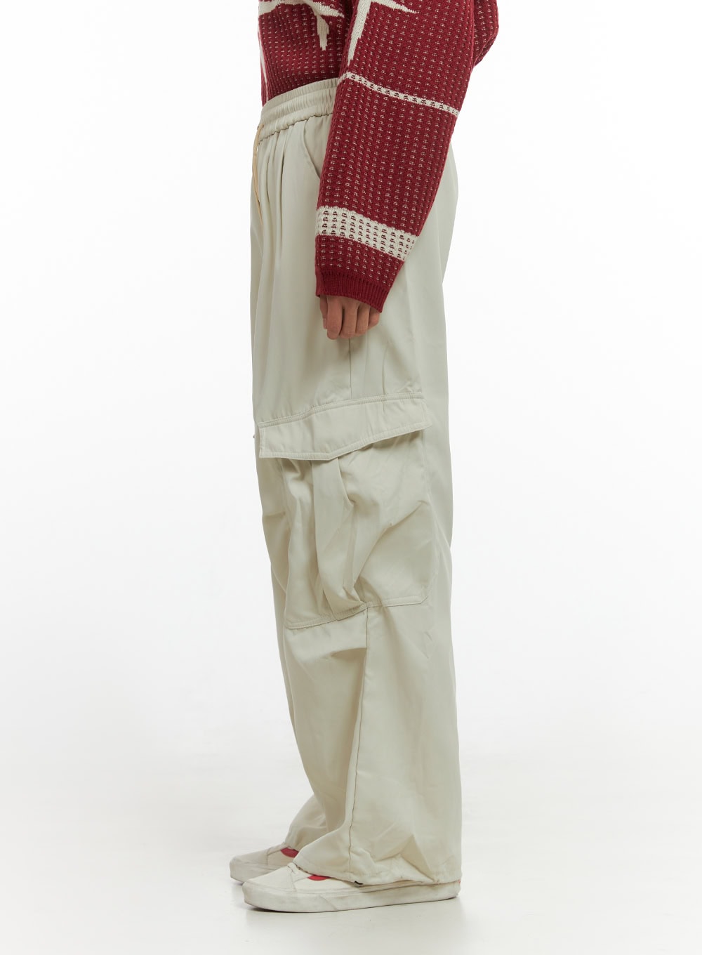 Men's Basic Wide Cargo Pants IO420