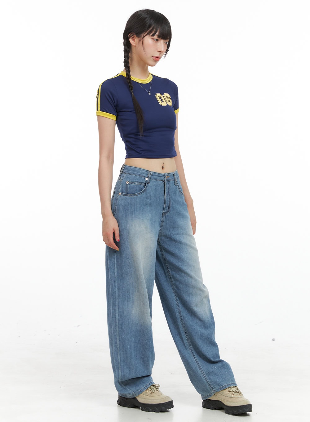 Nina Summer Washed Baggy Jeans CG409