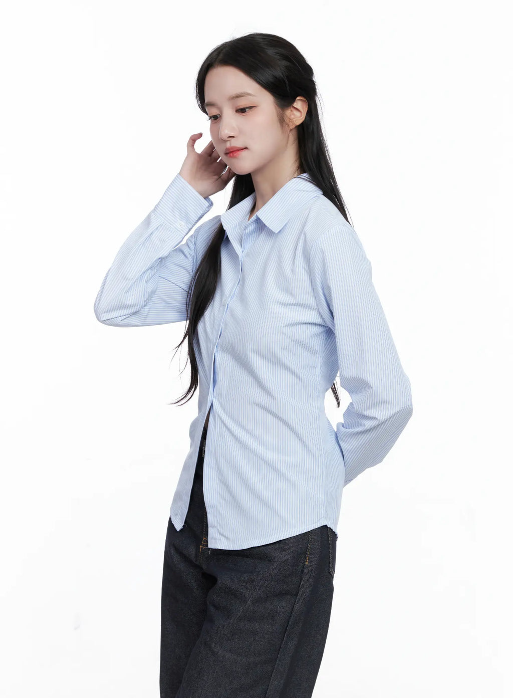 Classic Striped Button-Up Shirt CS519