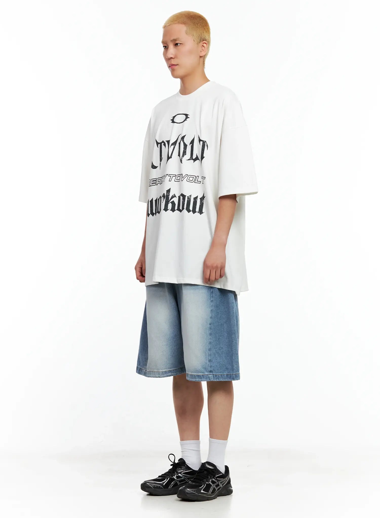 Men's Side-Drape Denim Jorts IL514