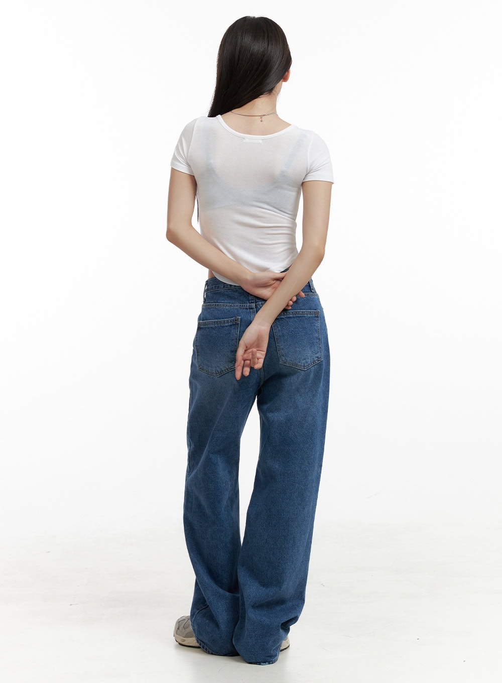 Eva Blue Washed Baggy Jeans CL431