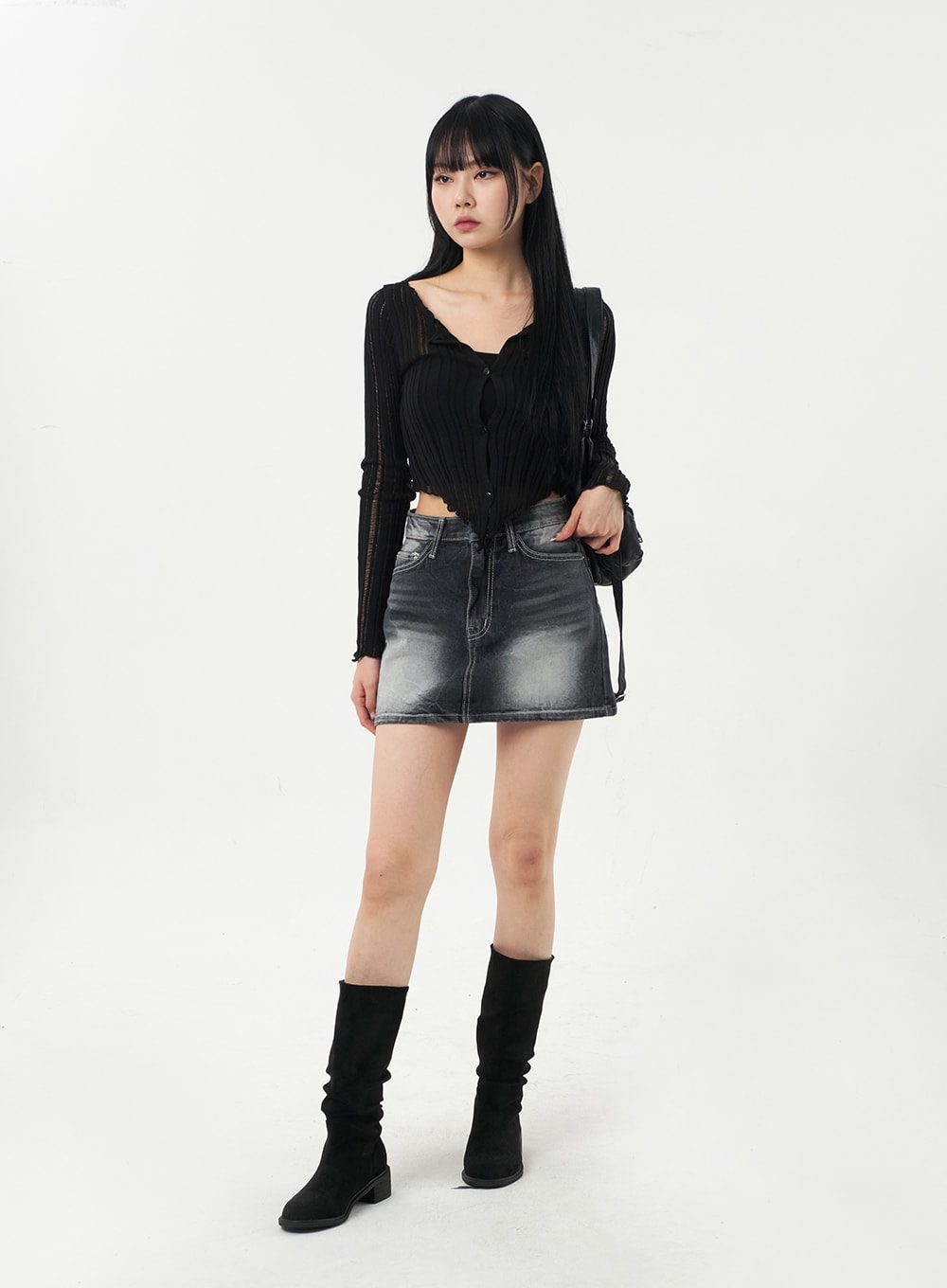 Simple Denim Mini Skirt CA328