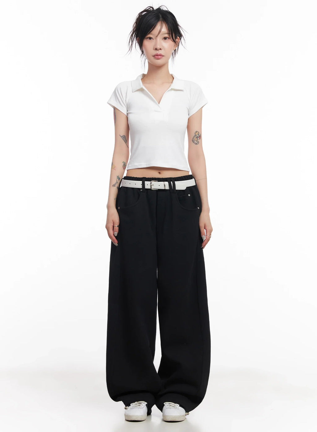 Cropped Collared Tee IC503