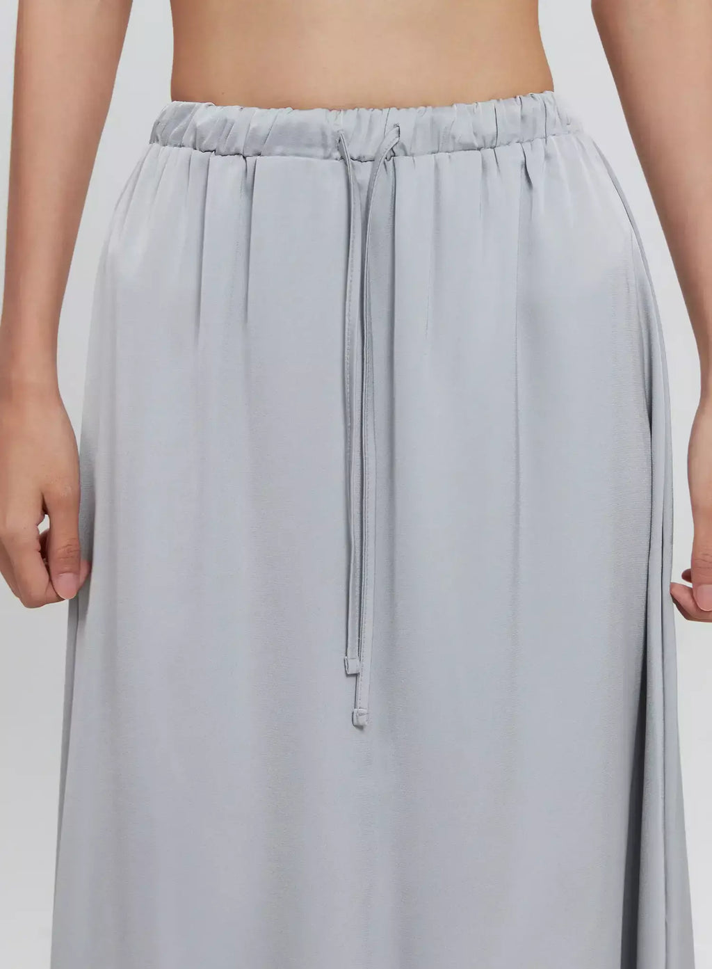 Elegant Satin Maxi Skirt IS516