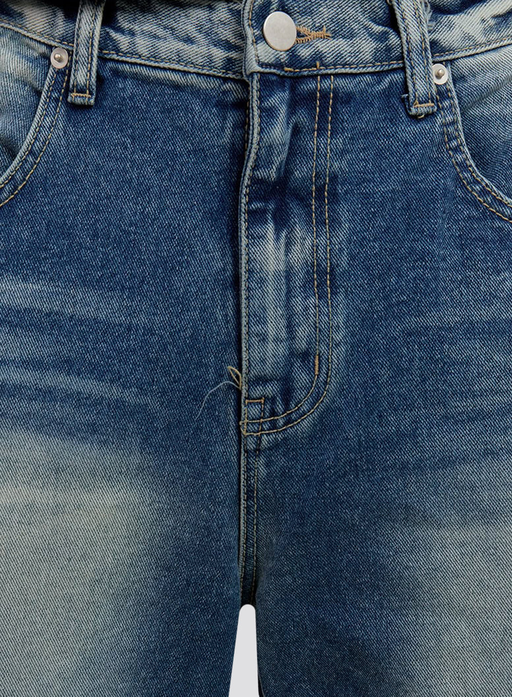 Men's Washed Straight-Leg Jeans IM525