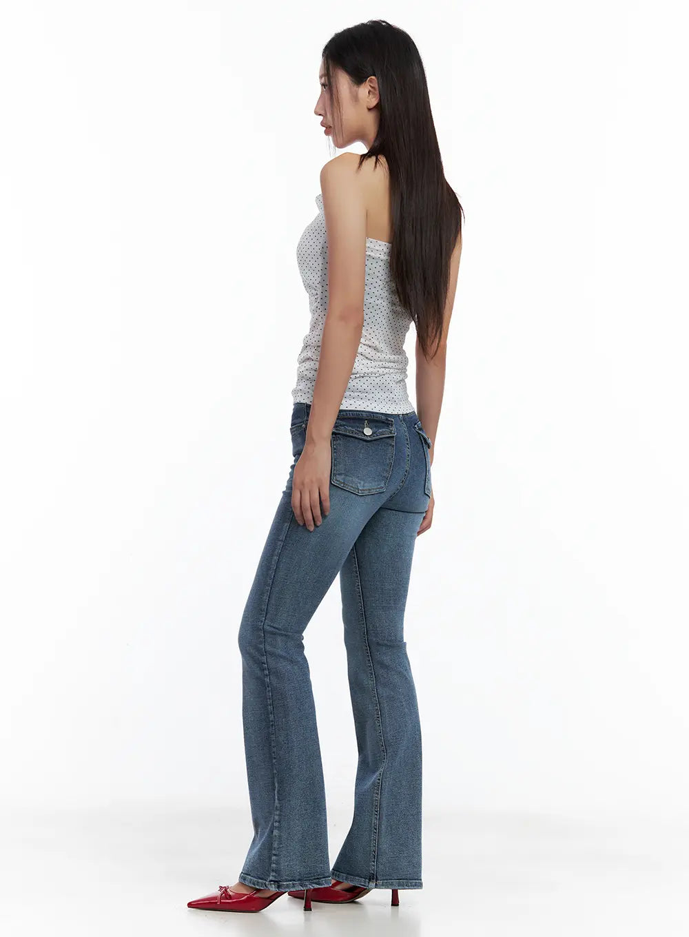 Beni Washed Flared Denim Jeans CL508