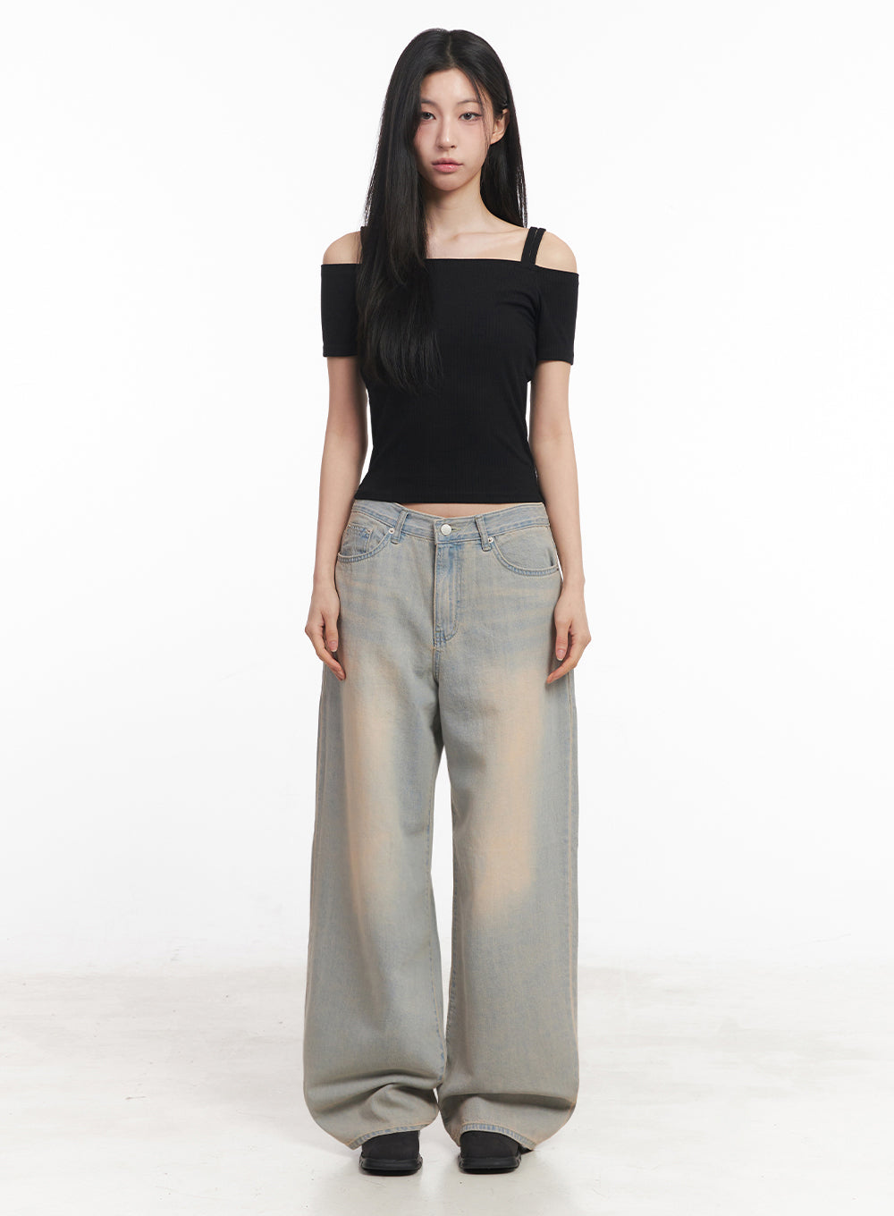 Mielle Washed Wide-Leg Jeans IY516