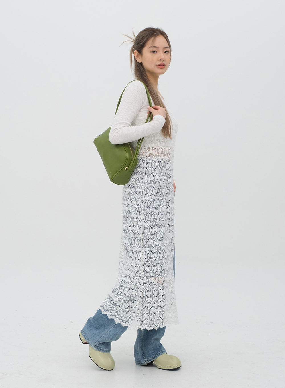 Torn Wide Leg Jeans C1002