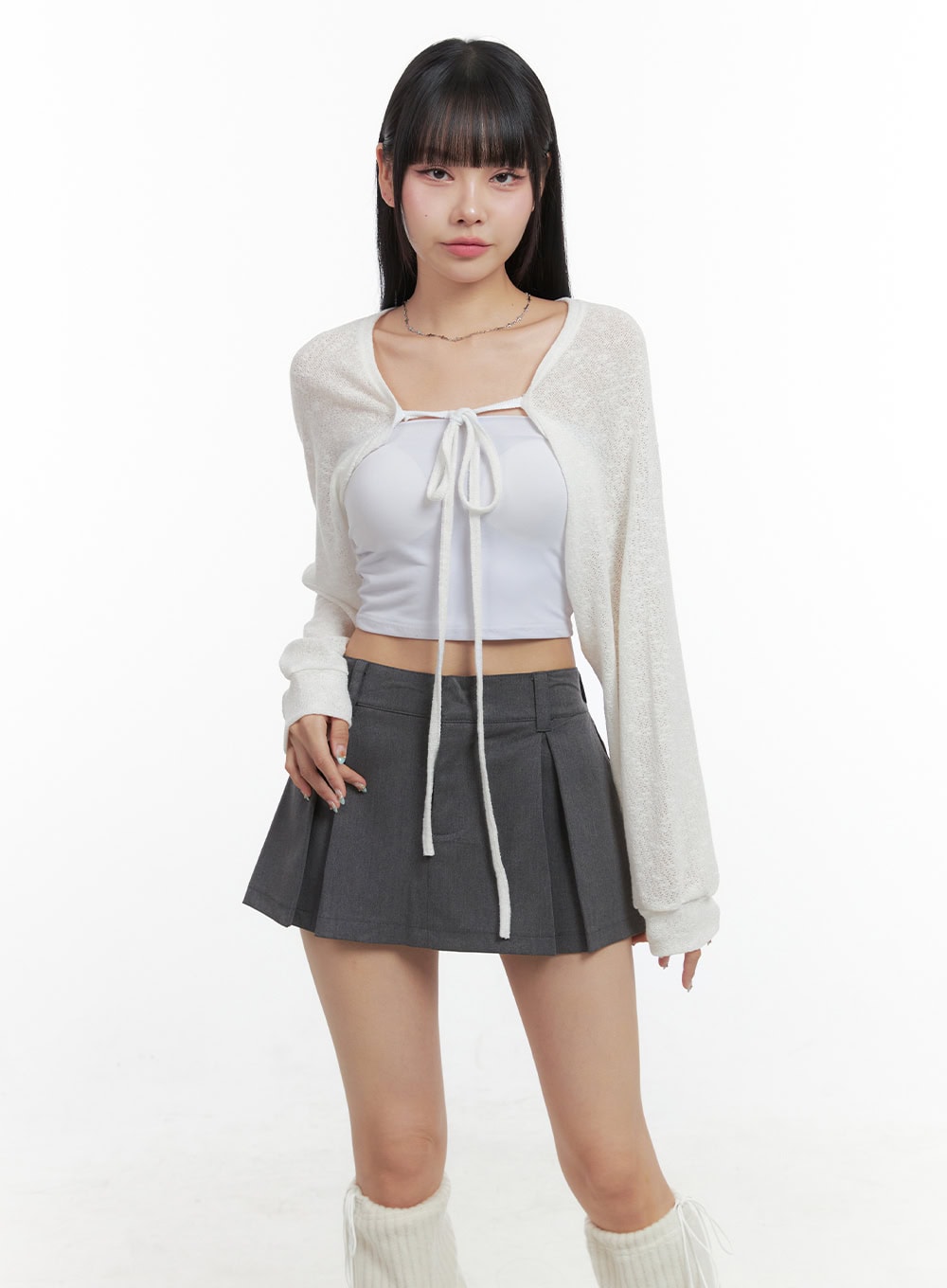 Strap Bolero Knit Cardigan OS409